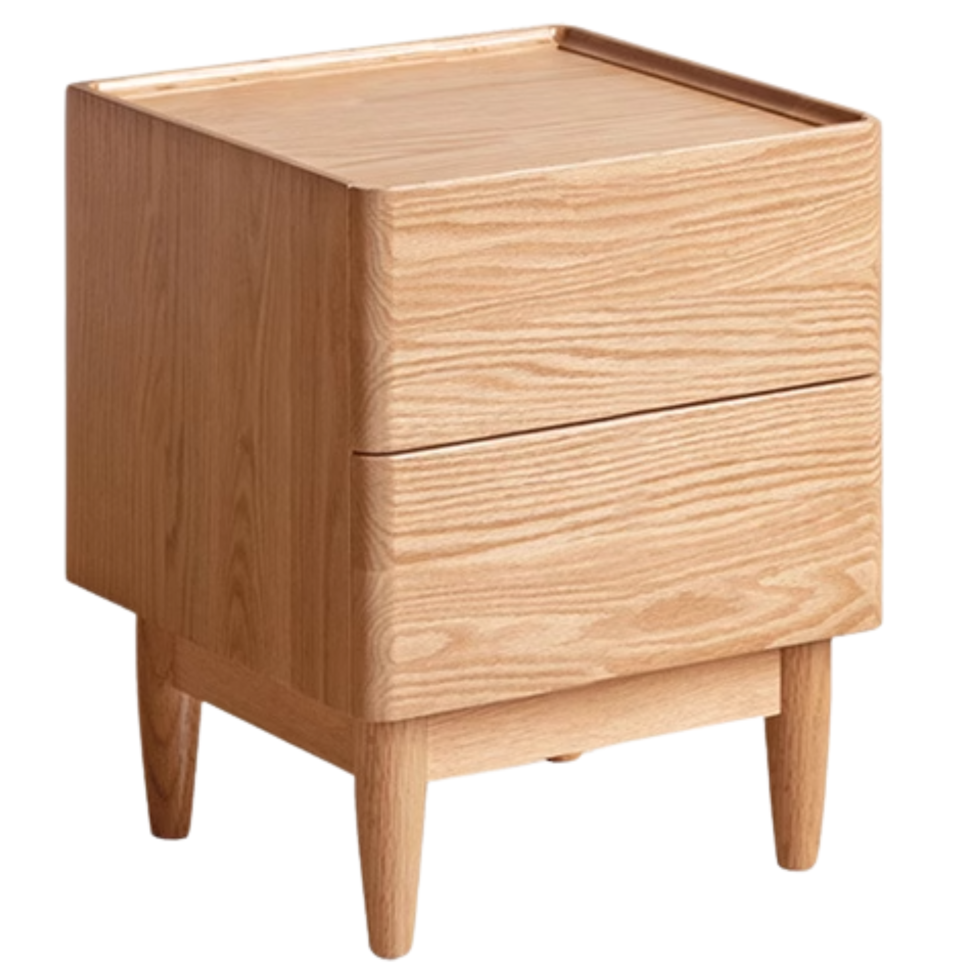 15.4×15.0×19.3 inch / 39×38×49 cm / Natural wood color / Oak wood bedside cabinet
