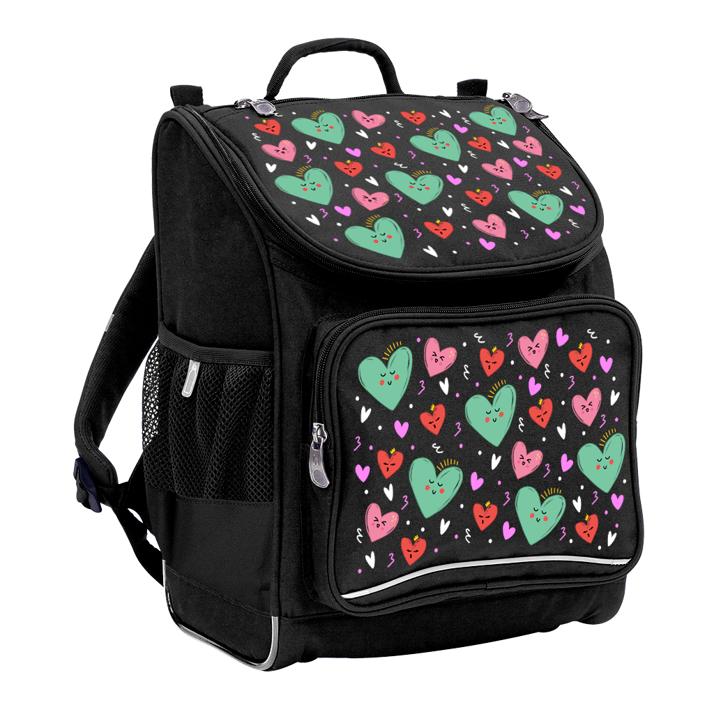 Sweet Hearts Mighty Backpack - Durable Waterproof School Backpack for Women & Men - Perfect for Travel, Hiking, College & Work Commute