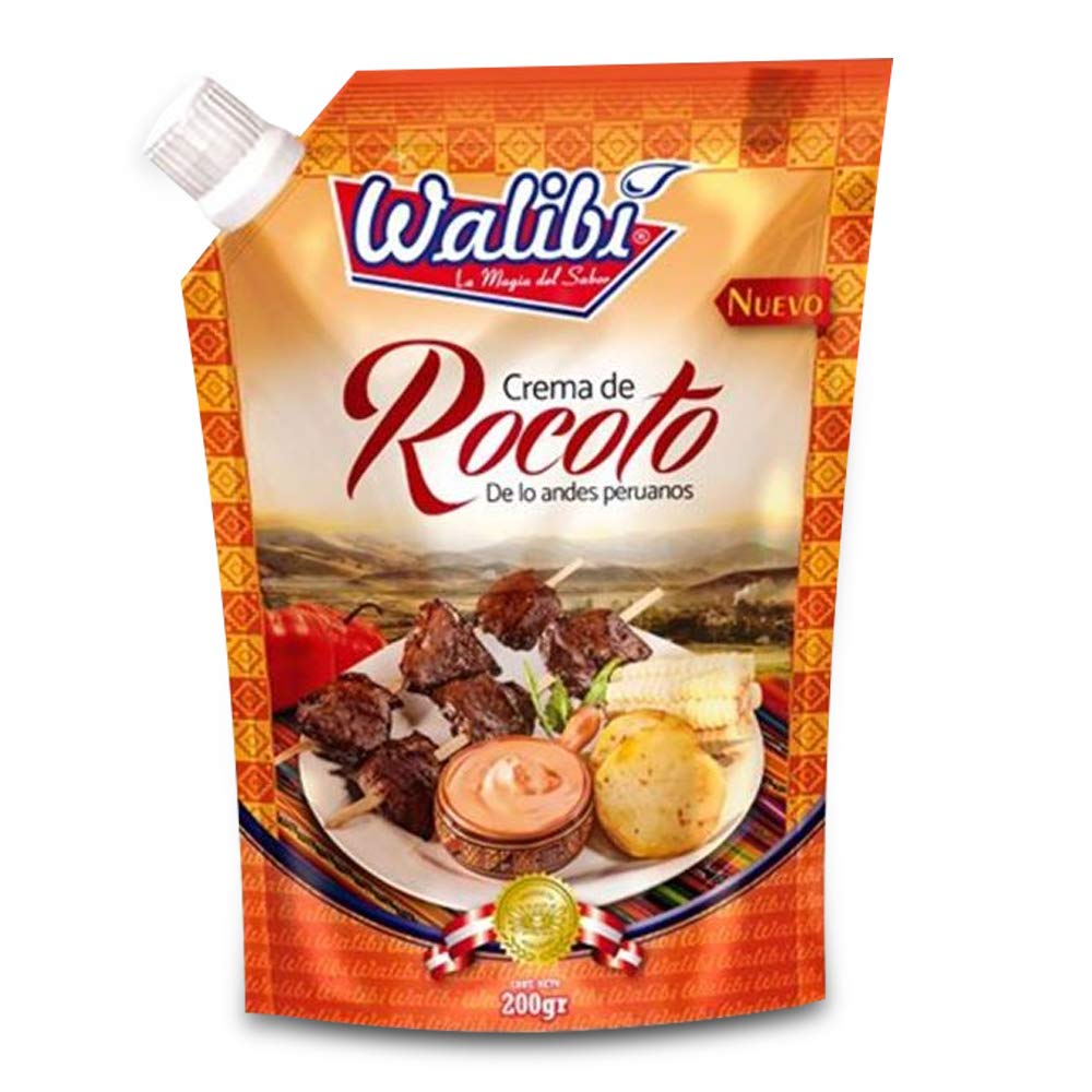 Spicy Peruvian Rocoto Chili Sauce - Hot Red Pepper Condiment 200g for Tacos, Grilled Meats & Seafood | Authentic Walibi eJoyStore Crema de Rocoto