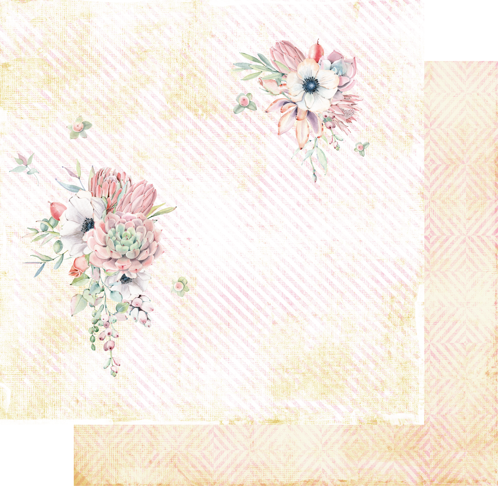 Floral Symphony Paper - Premium Decorative Paper for Scrapbooking, Invitations, and DIY Crafts | Perfect for Wedding, Party, and Home Decor Projects