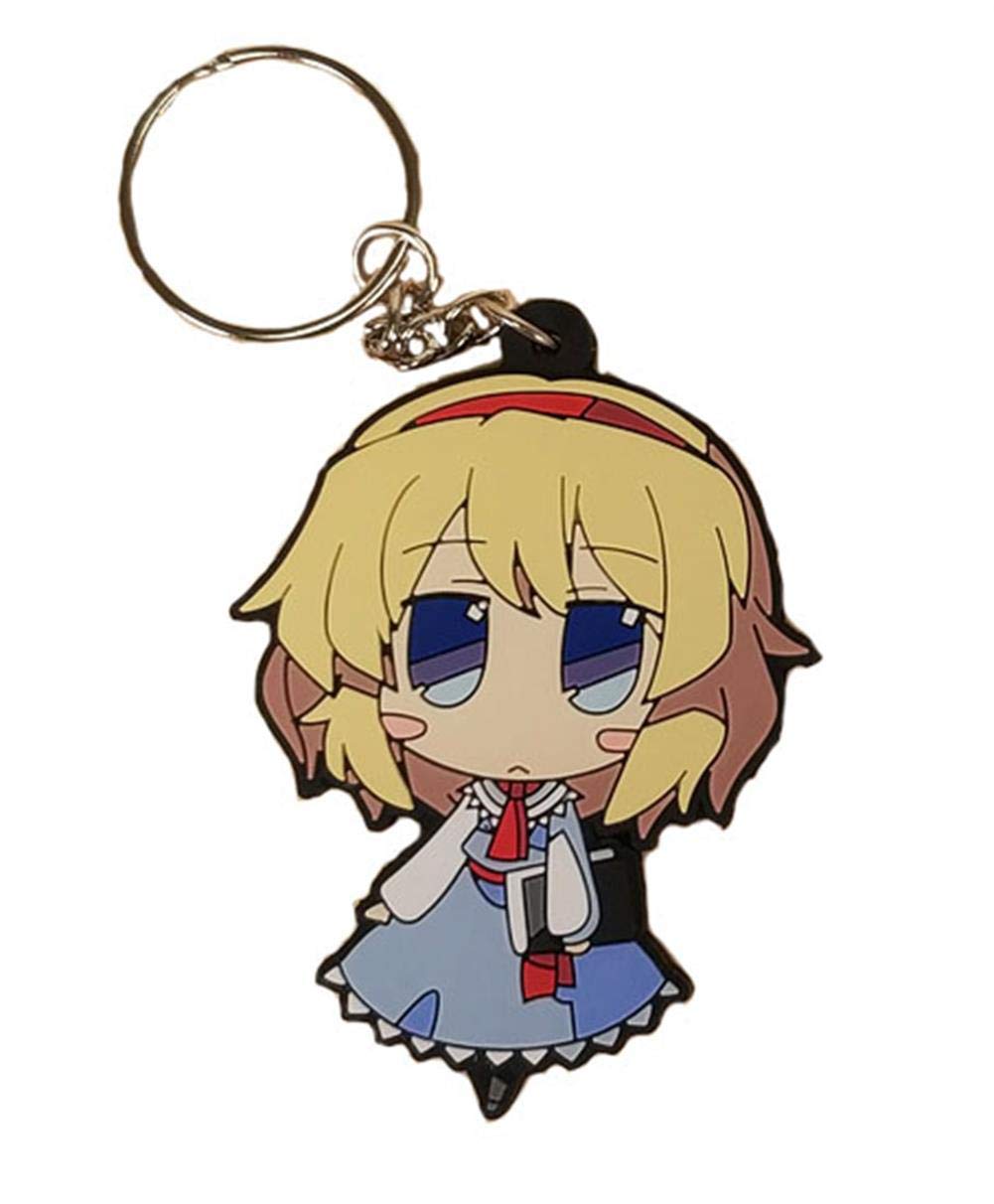 Touhou Project Alice Margatroid Anime Acrylic Keychain - Cute Cartoon Keyring Pendant for Anime Fans (6cm) - Perfect for Cosplay, Gift Giving & Bag Accessories