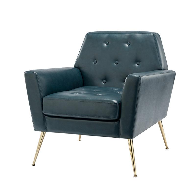 Raelynn Vegan Leather Armchair - Modern PU Leather Lounge Chair for Living Room, Office & Bedroom - Eco-Friendly Faux Leather Accent Chair for Home Decor