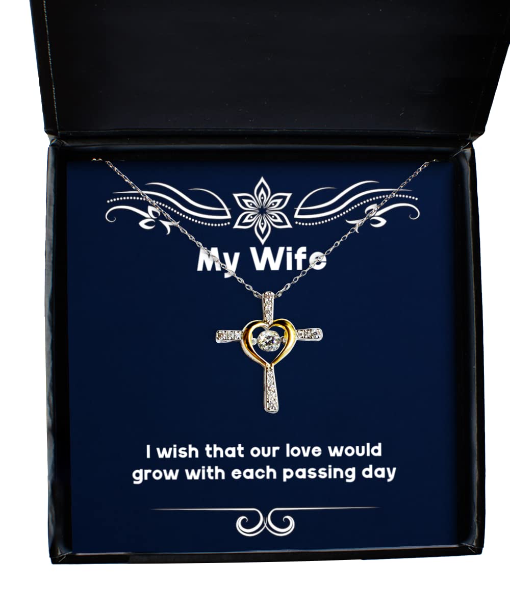 Love Wife Dancing Necklace - Romantic Gift for Wife from Husband - Anniversary & Date Night