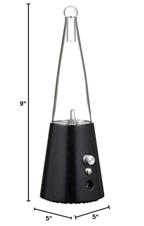 Premium Nebulizing Essential Oil Diffuser for Aromatherapy – No Heat, No Water, No Plastic – Black by Organic Aromas – Perfect for Home, Office, Spa & Yoga Studio Relaxation
