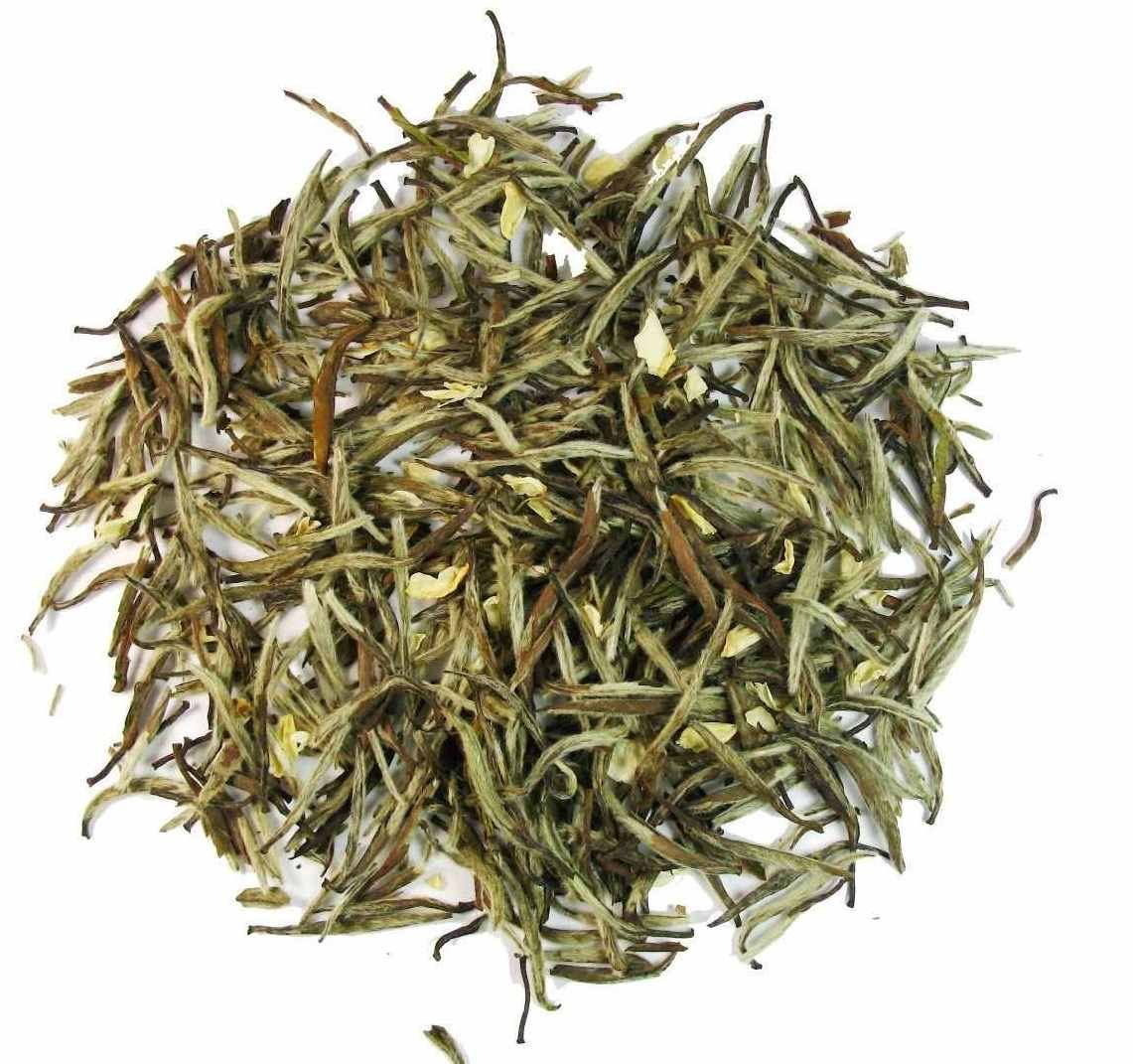 Premium Jasmine Silver Needle White Tea - 1 LB Loose Leaf Tea with All Tippy Buds | Floral Aroma & Smooth Taste | Perfect for Relaxation, Meditation & Afternoon Tea Time