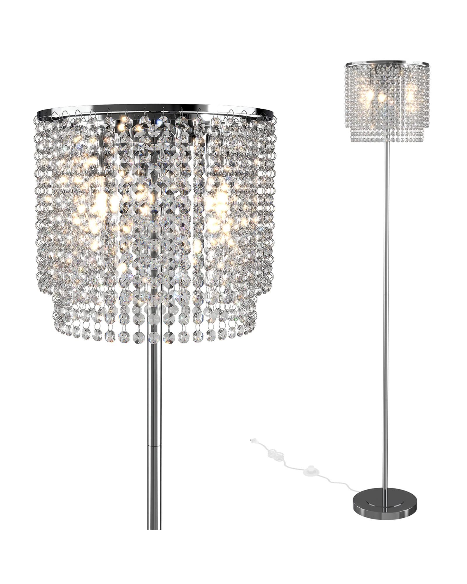 Modern Crystal Floor Lamp - 64.9