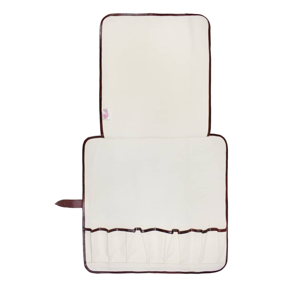 Boldric BOLB123 8-Pocket Leather Knife Roll Case with Buckle Closure - Perfect for Chefs, Butchers & Outdoor Enthusiasts