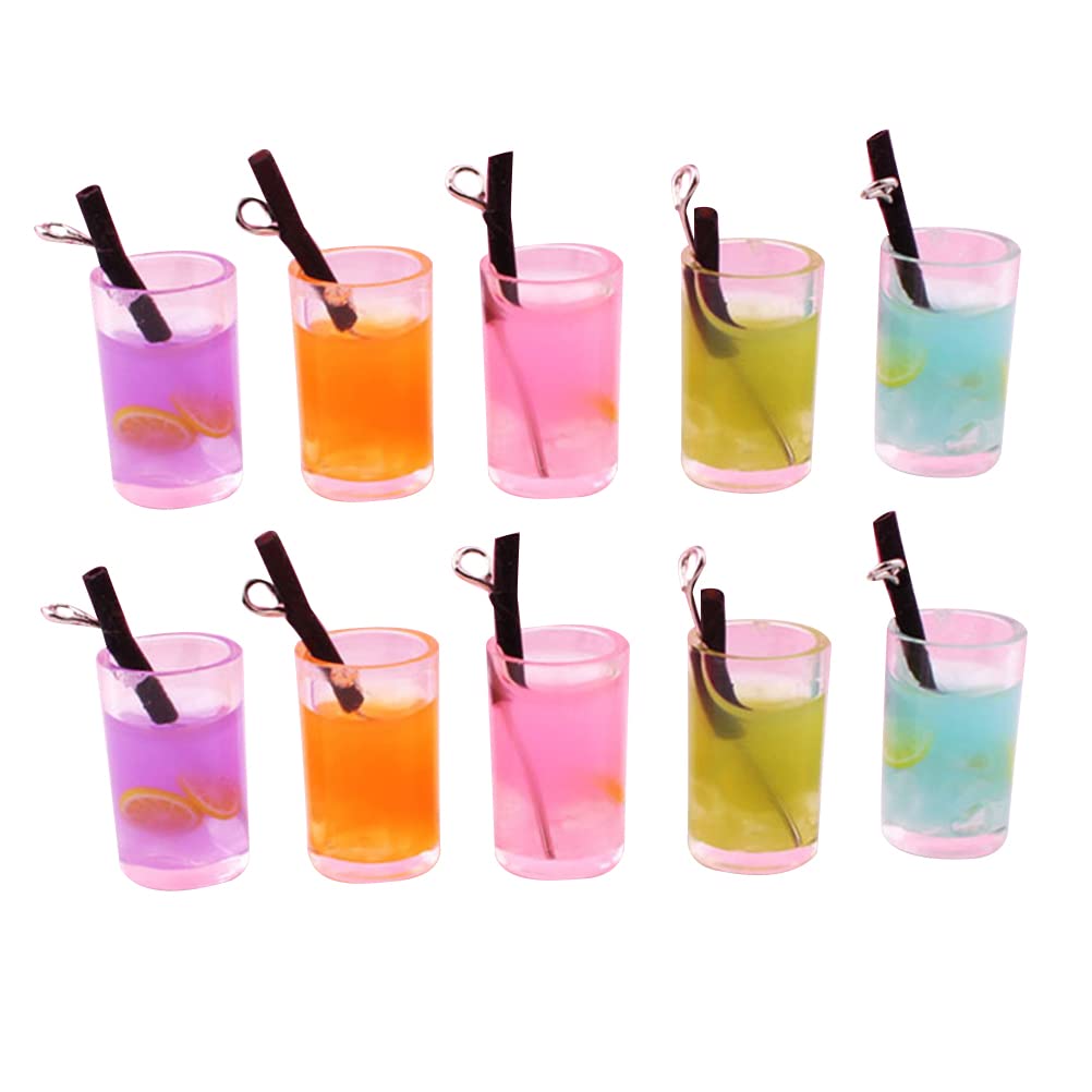 HEALLILY 30Pcs Milk Tea Charms - DIY Jewelry Making Supplies for Earrings, Keychains, Necklaces - Cute Kawaii Pendants for Kids Crafts & Teen Accessories - Perfect for DIY Gifts, Party Favors, and Scrapbooking Projects