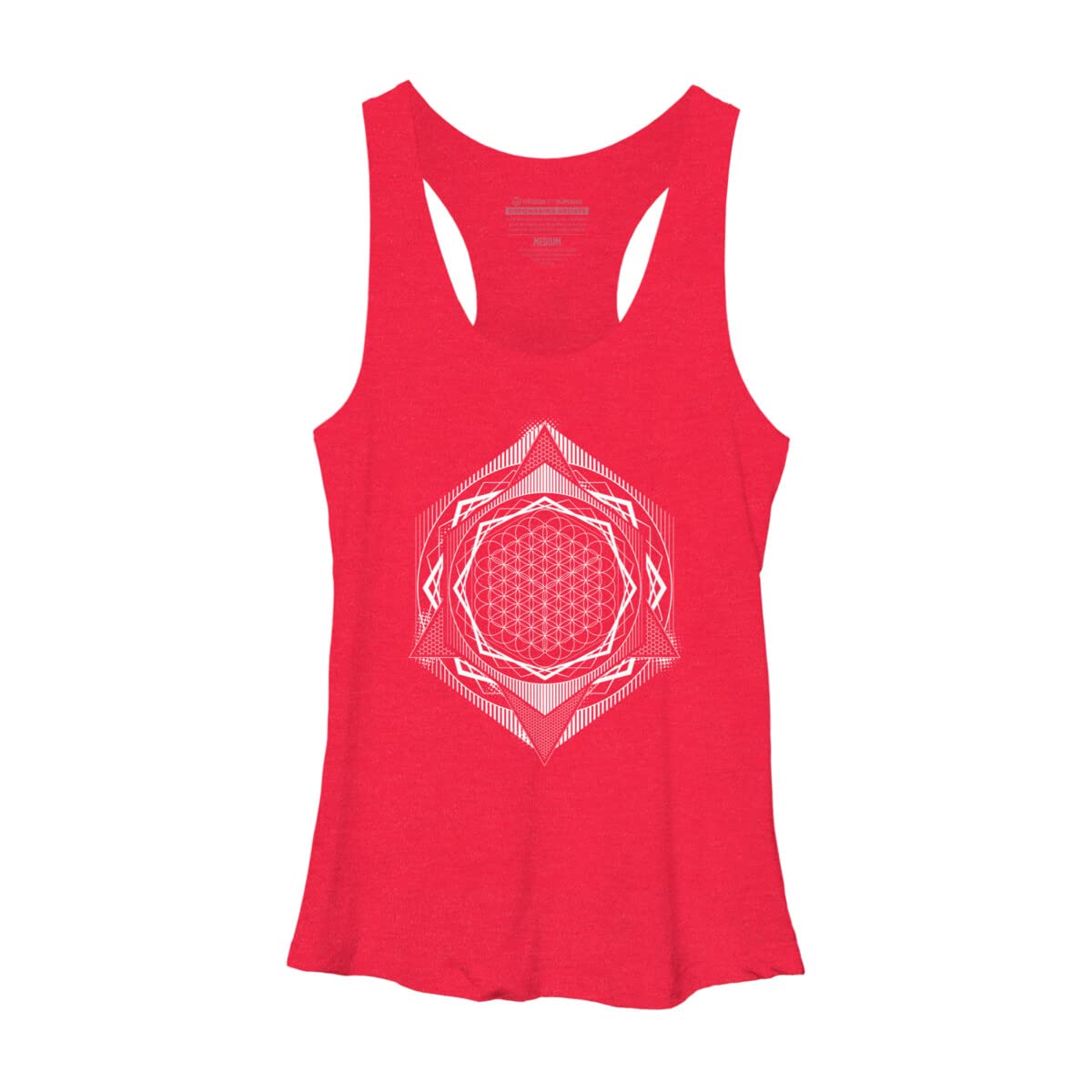 ZenCandy Women's Racerback Tank Top - Song of The Spheres White Graphic Tee | Soft Breathable Fabric for Yoga, Gym & Summer Outfits