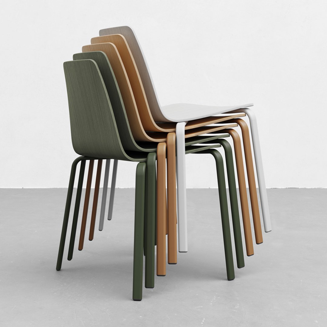 Form Us With Love Atal Side Chair Alki - Modern Scandinavian Dining Chair for Home & Office - Perfect for Dining Rooms, Kitchens, and Workspaces