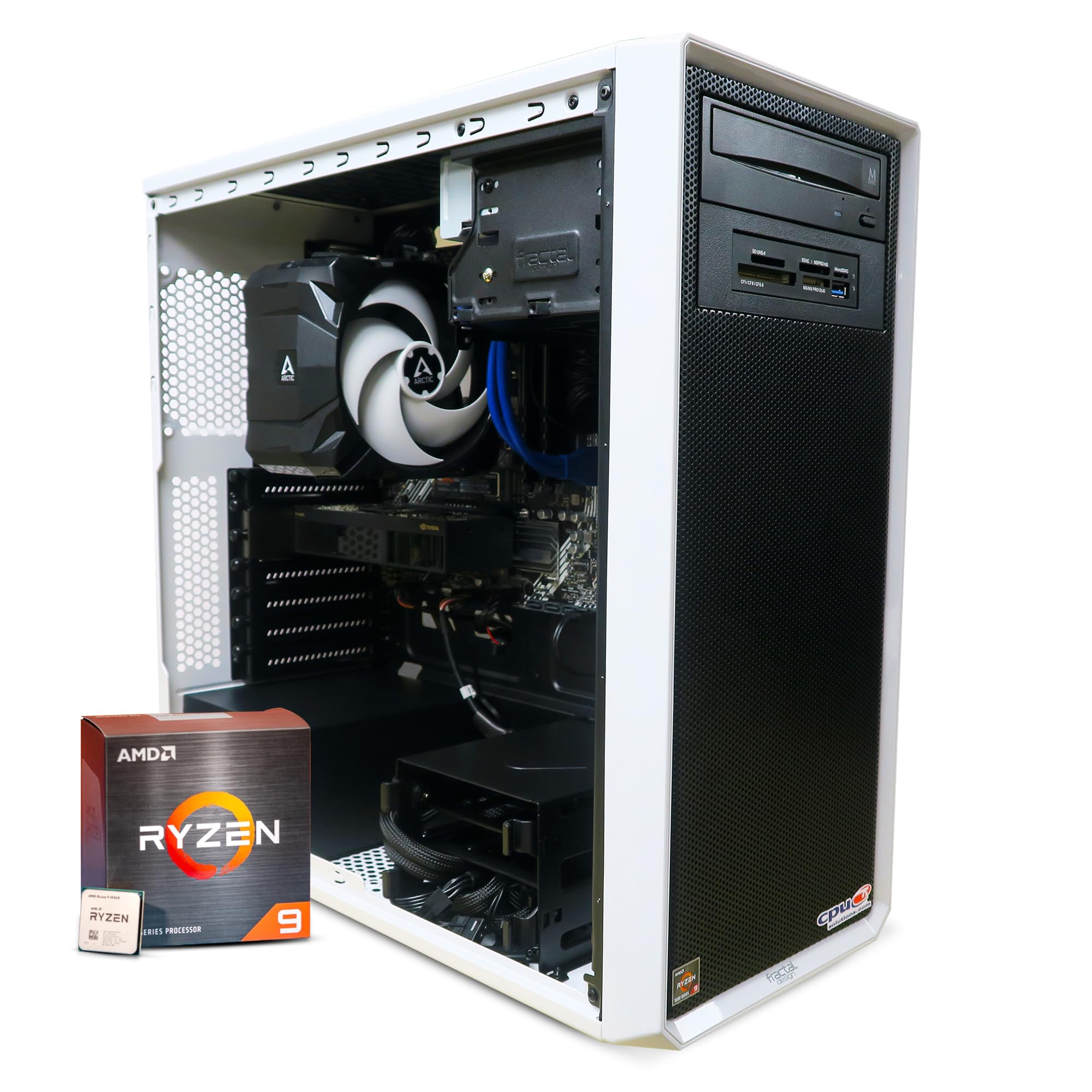 High-Performance Video Editing PC - AMD Ryzen 9 5900X 12-Core 4.7GHz, 32GB RAM, 1TB NVMe SSD + 2TB HDD, NVIDIA Quadro RTX A2000, Windows 11 Pro - Ideal for 4K/8K Video Editing, 3D Rendering & Content Creation (CEV-8446-32)