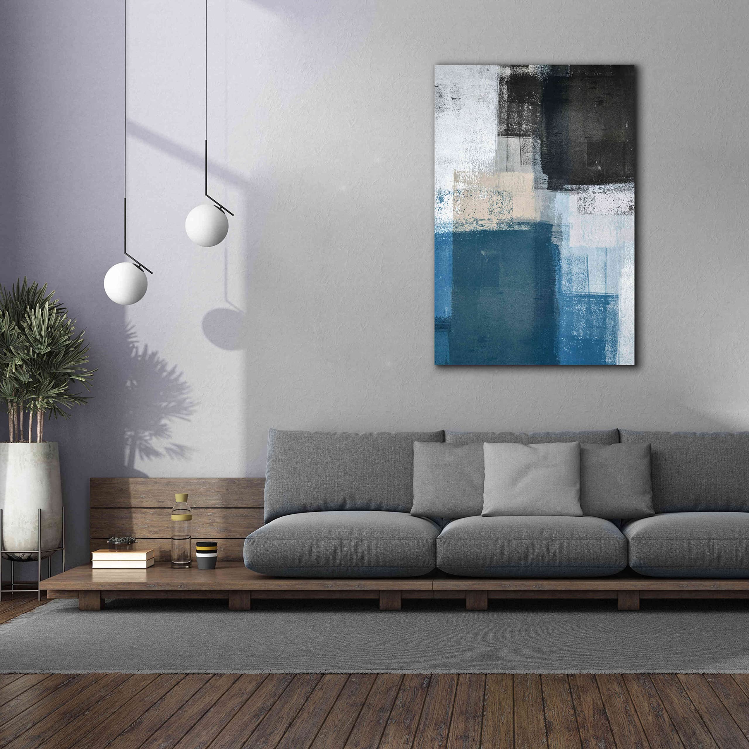 Abstract Blue II Graffiti Art Print by Incado - 40x60 Inch Giclee Canvas Wall Decor for Living Room, Bedroom & Office | Modern Urban Artwork
