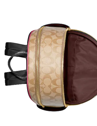 Coach Signature Canvas Court Backpack - Stylish & Durable Women's Backpack for Work, Travel & Everyday Use