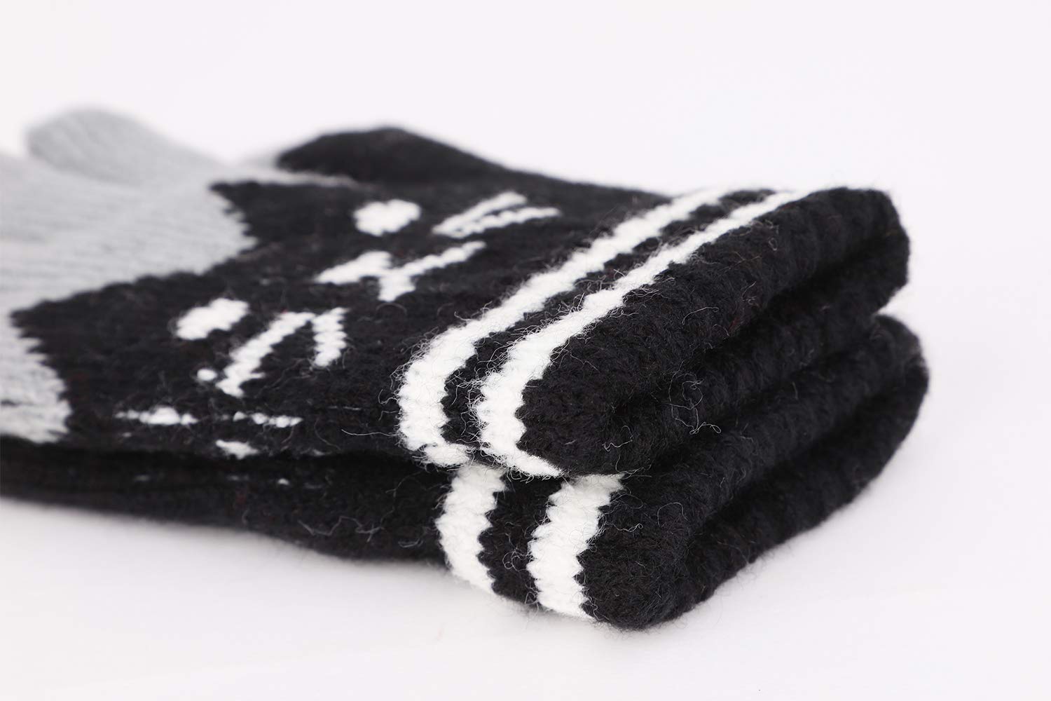 Warm Winter Snow Ski Gloves for Kids - Soft Animal Cat Bear Knit Mittens - Perfect Christmas Gifts for Outdoor Activities & Cold Weather Play