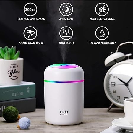 Ultrasonic Cool Mist Humidifier & Essential Oil Diffuser - Quiet Small Room Air Moisturizer for Home, Office, Nursery | Perfect for Dry Air Relief, Aromatherapy & Better Sleep