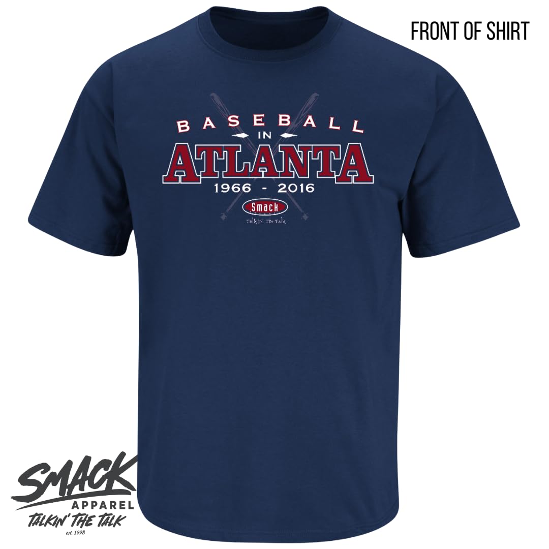 Atlanta Braves Baseball Fan Navy T-Shirt | Officially Licensed MLB Apparel (S-5XL) for Men, Women & Kids - Perfect for Game Day, Tailgating & Casual Wear