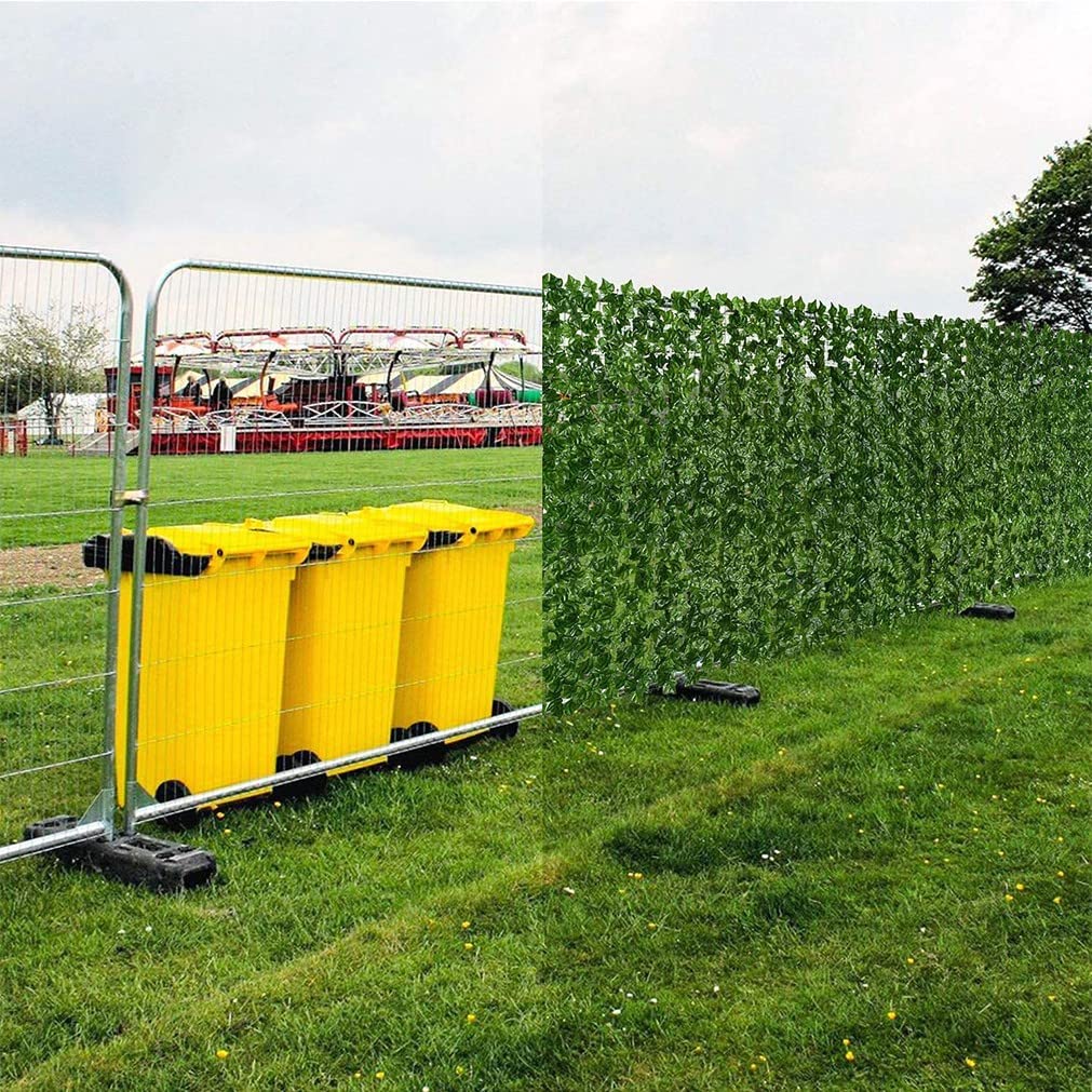Artificial Ivy Privacy Fence Screen - Realistic Fake Hedges Panels & Greenery Wall for Outdoor Garden, Backyard, Balcony - UV Resistant Durable Plant Wall Panels for Home Decor, Wedding Backdrop, and Patio Privacy Screen