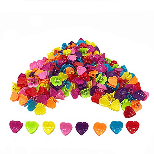 100 Packs Assorted Color Hair Clips - Mini Heart Hair Accessories for Women & Girls | Perfect for School, Parties & Everyday Styling
