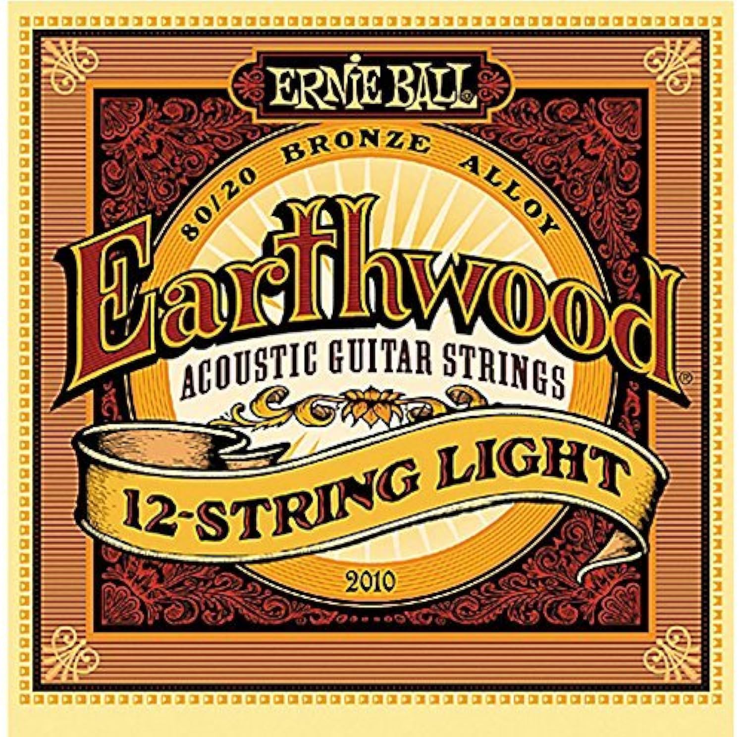 Ernie Ball Earthwood Light Acoustic Guitar Strings - 12 String (3 Sets) | Perfect for Folk, Country & Live Performances