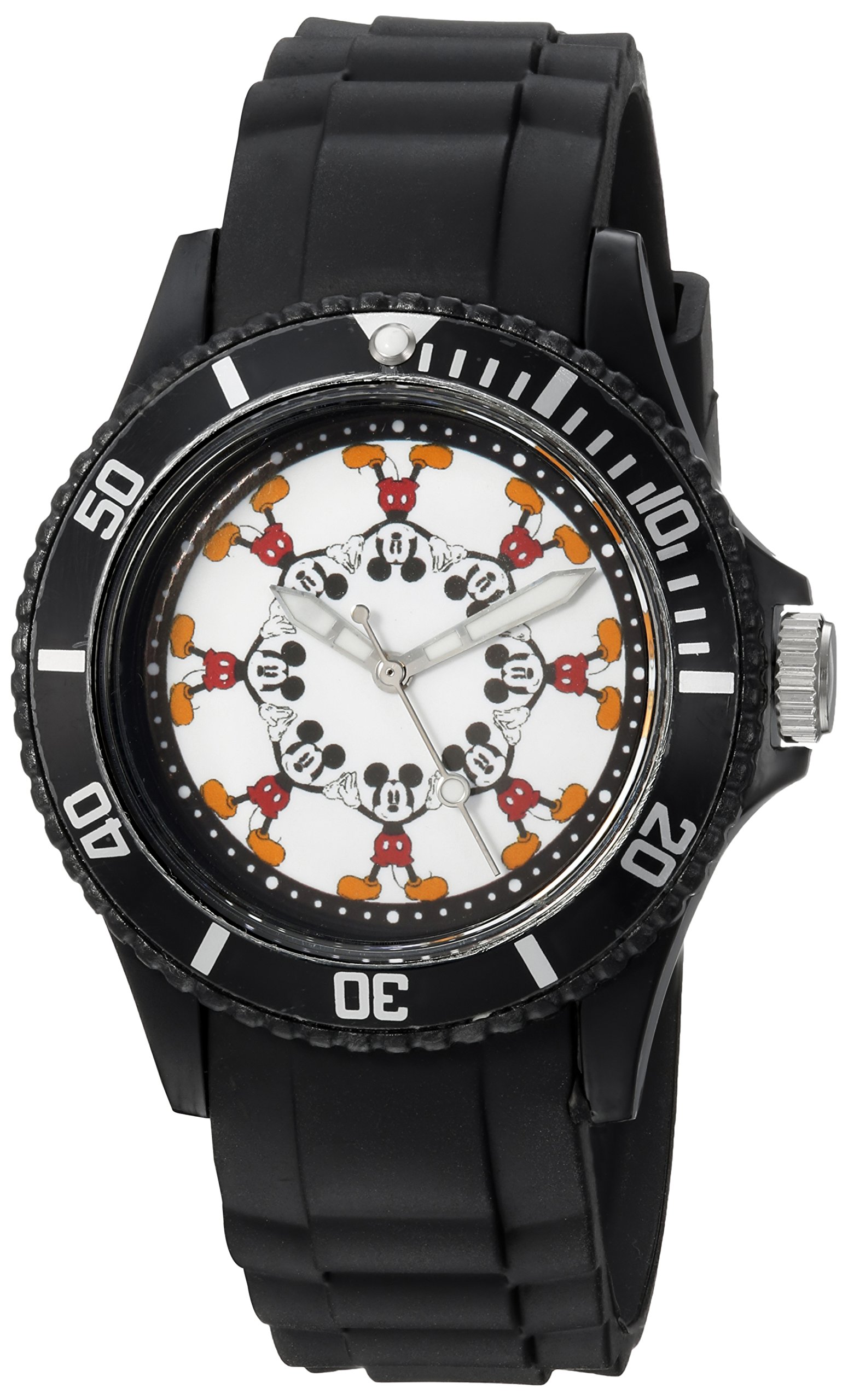 Disney Mickey Mouse Sports Analog Quartz Watch for Men & Women - Waterproof Casual Wristwatch for Running, Swimming, Outdoor Activities