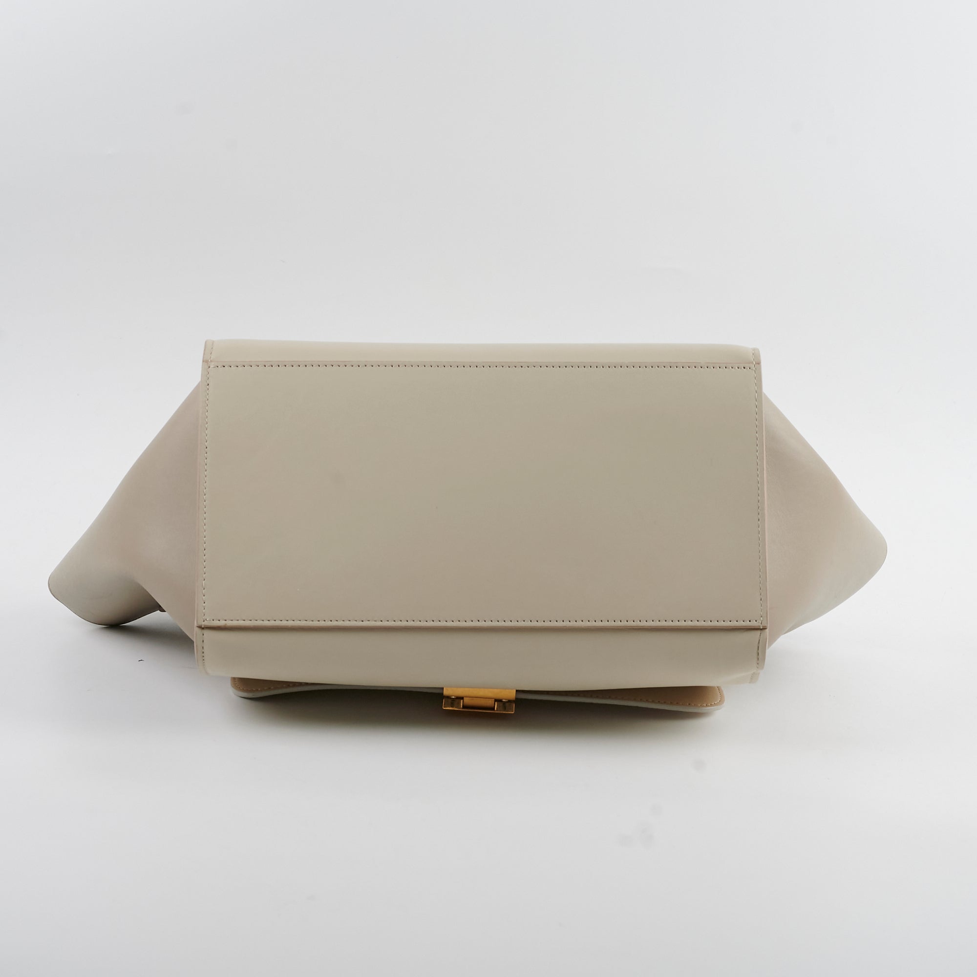 Celine Trapeze Small Leather Handbag in Beige & Cream - Perfect for Work, Travel & Everyday Use
