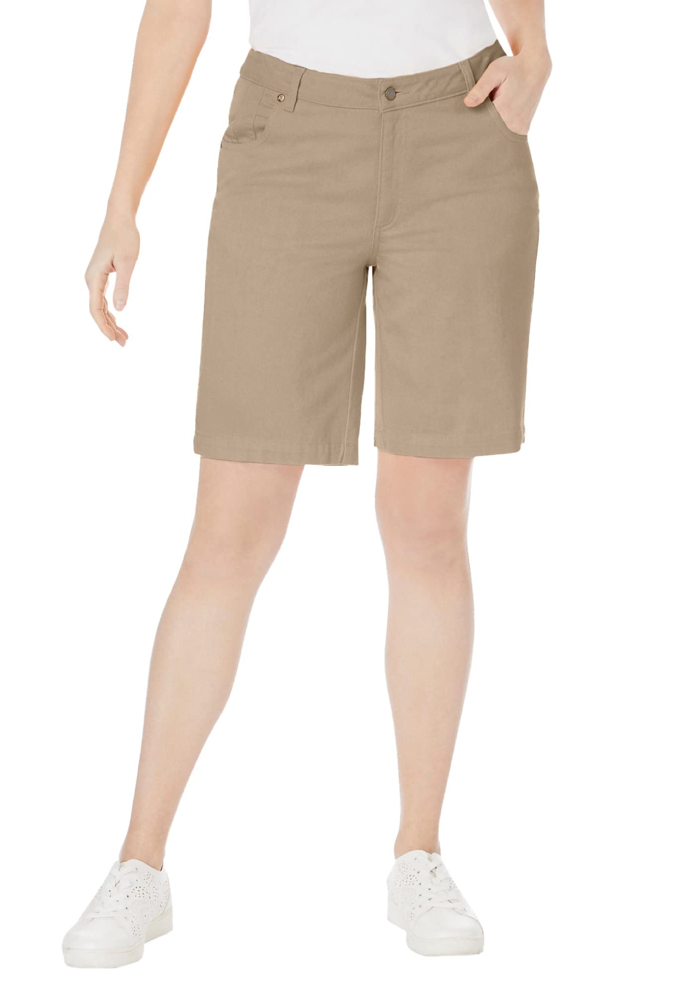Jessica London Plus Size Denim Shorts for Women - Casual Summer Wear