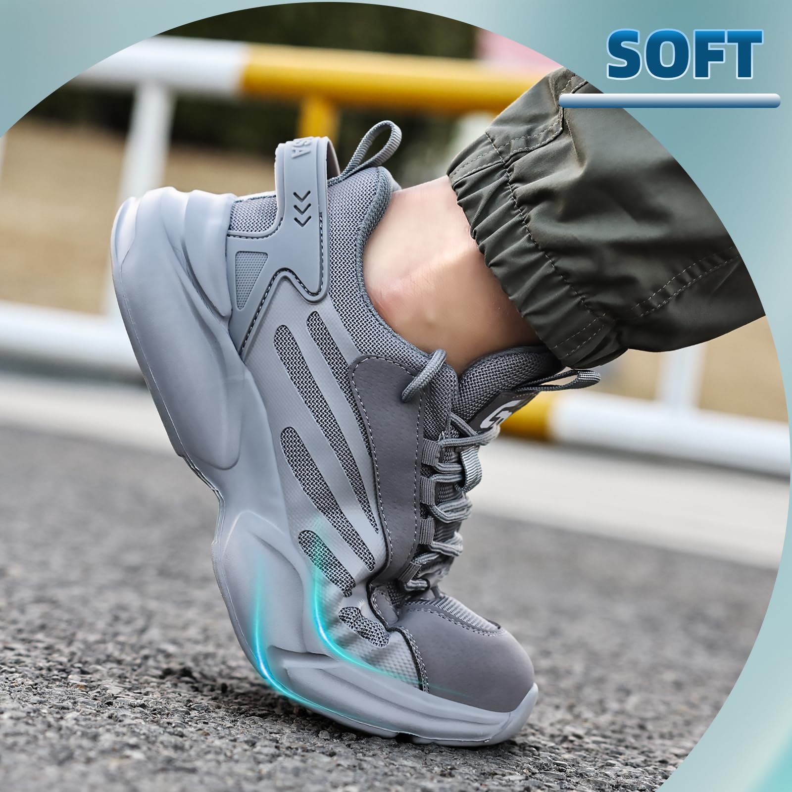 Lightweight Steel Toe Work Shoes for Men & Women - OSHA Approved Safety Sneakers for Construction, Industrial & Tennis | Durable Comfort for Long Shifts & Outdoor Work