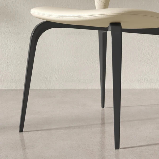 Premium Leather & Wood Dining Chair - Modern Comfort for Home, Restaurant & Office Use
