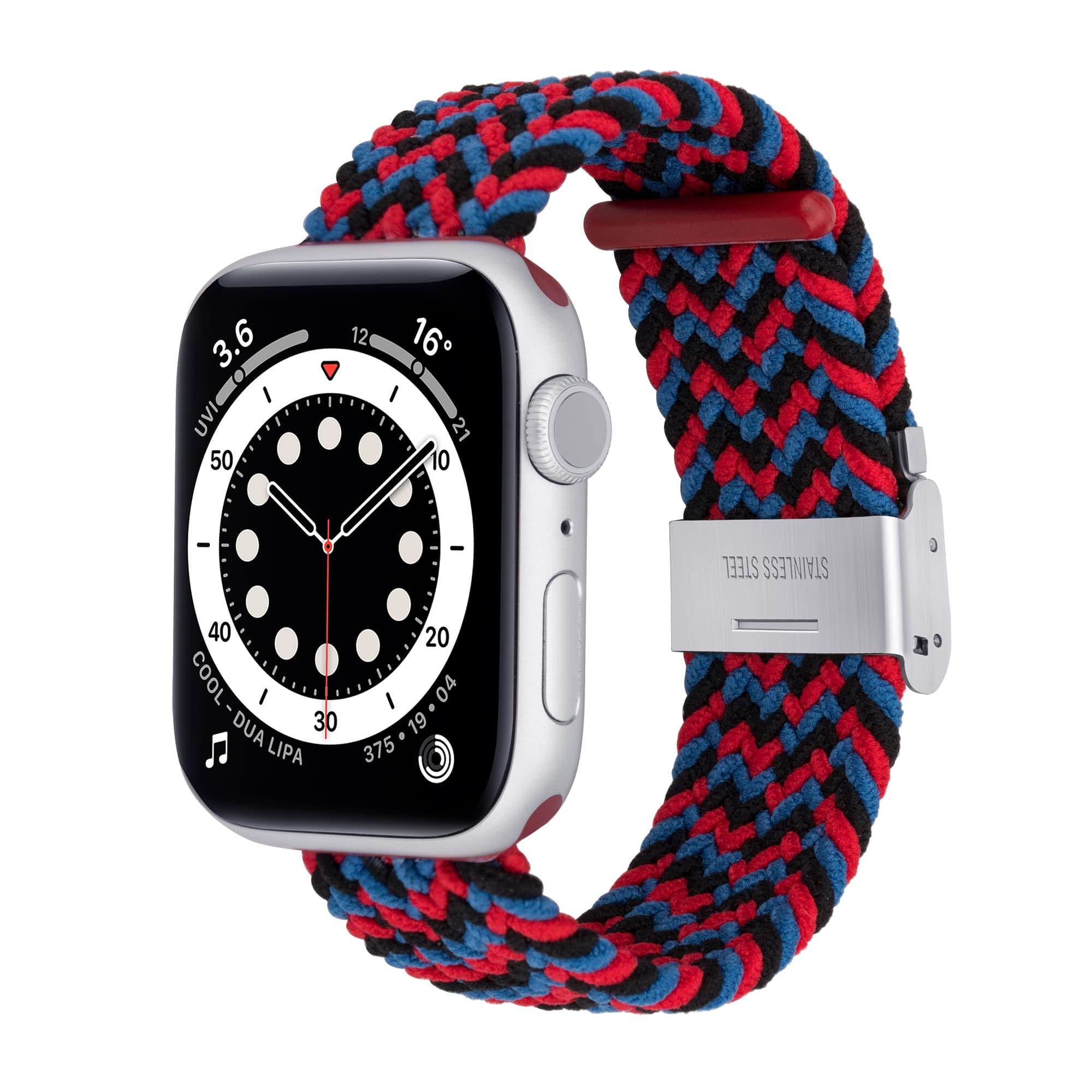 Elastic Braided Watch Band for Apple Watch Series 8/7/6/5/4/3/2/1/SE - Adjustable Breathable Sport Strap Compatible with 38mm 40mm 41mm 42mm 44mm 45mm iWatch - Perfect for Workouts, Running & Everyday Wear