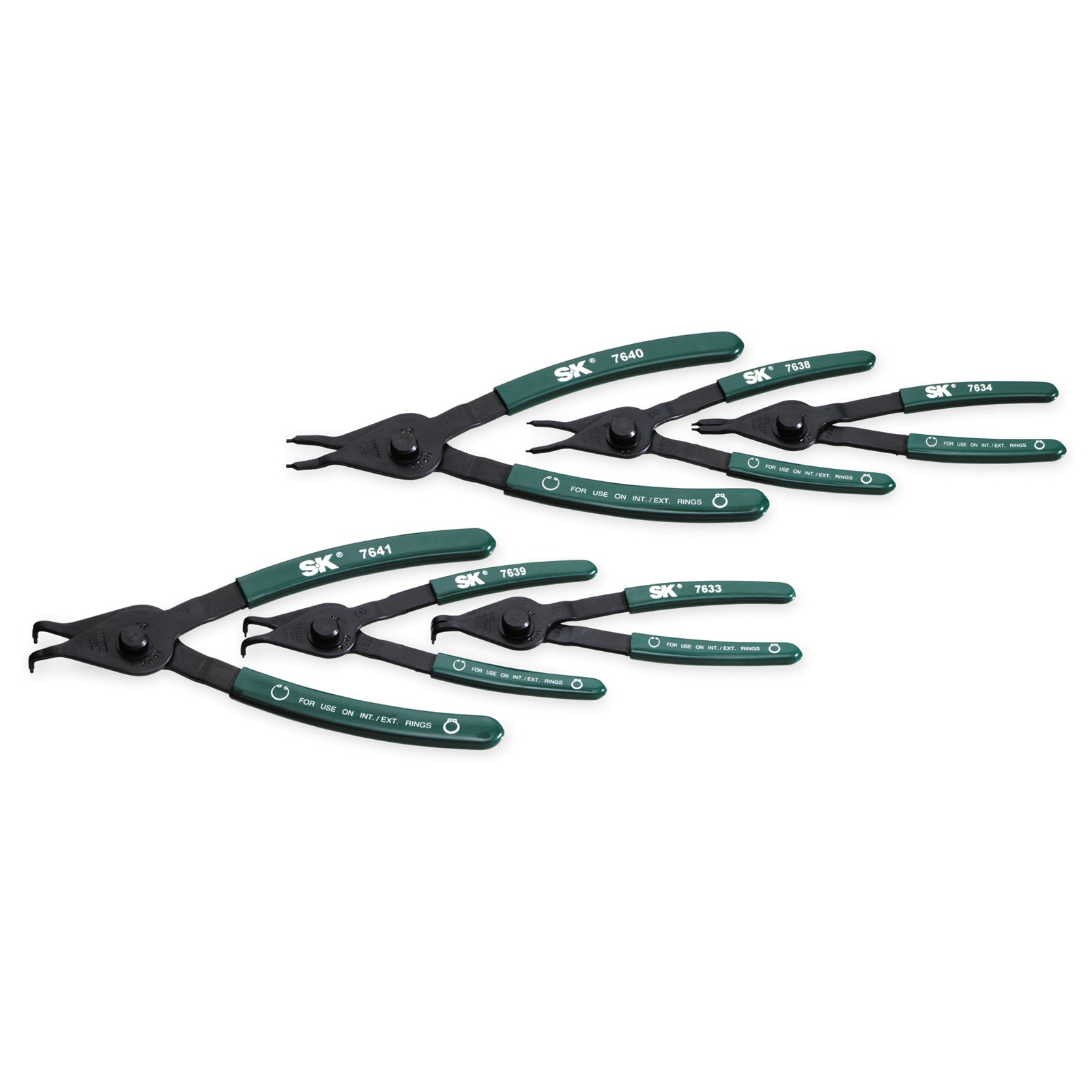 6-Piece Convertible Retaining Ring Pliers Set - Professional Snap Ring Pliers Kit for Automotive, Machinery & DIY Repairs (Internal & External Use)