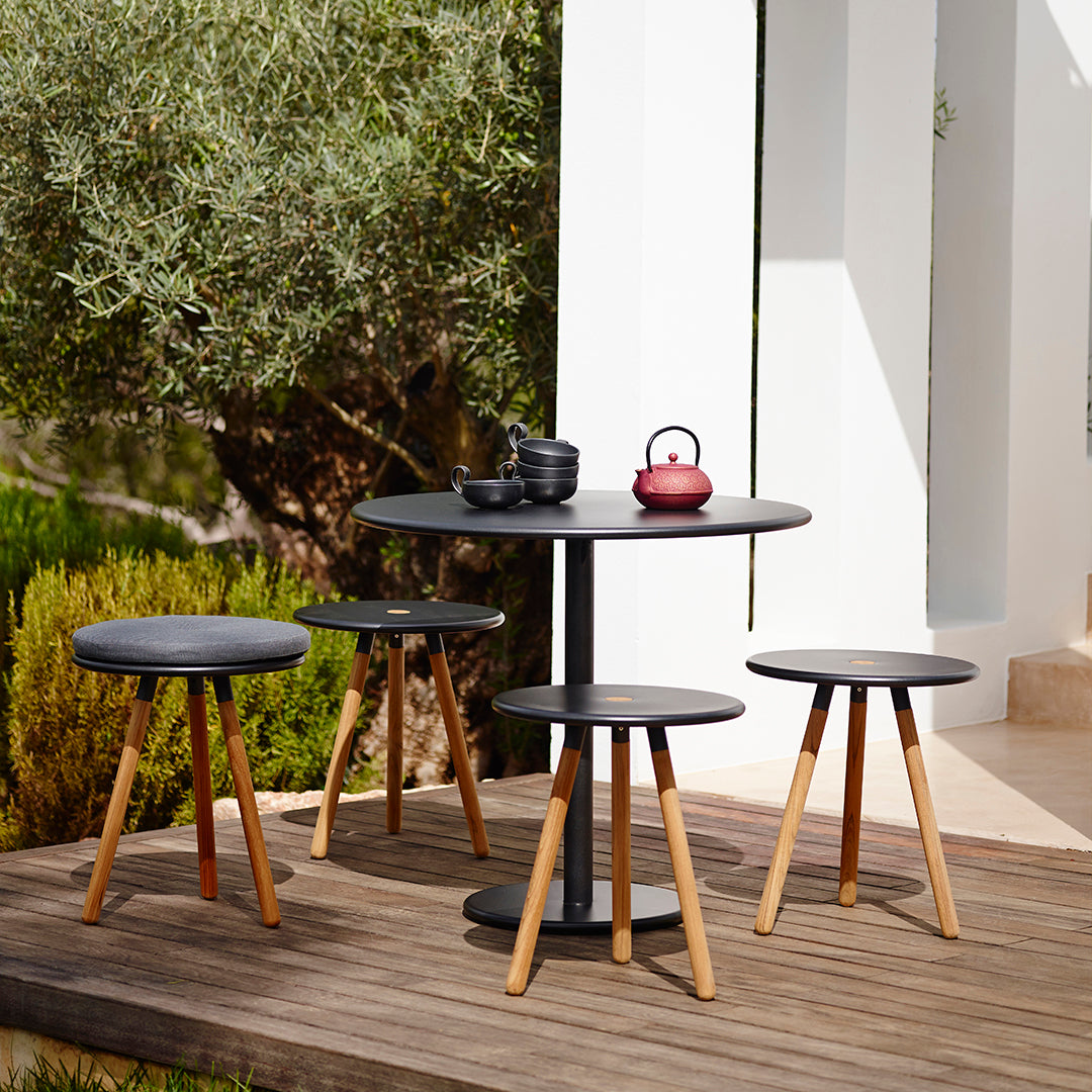 Round Cafe Table - Outdoor & Indoor Dining, Patio, Restaurant, Coffee Shop, Bistro - Perfect for Home, Office, and Commercial Use