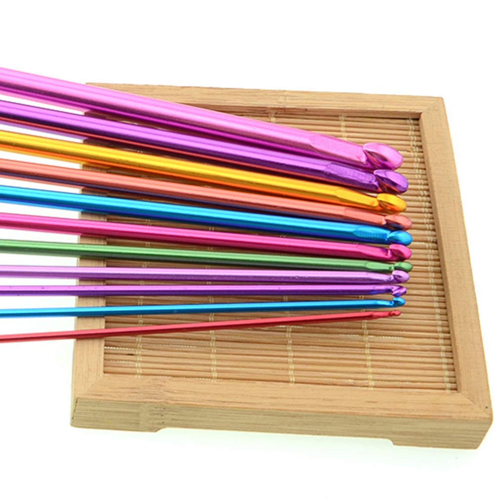 Milisten Single Pointed Metal Knitting Needles - 1 Piece Sweater Knitting Needle Set with Ergonomic Handle for Bulky Yarn, Crochet Hooks & Hand Weaving (Perfect for DIY Knitting Projects, Scarf Making & Home Crafting)