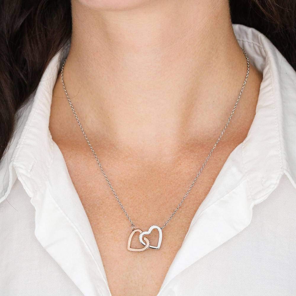 Best Friend Interlocking Hearts Necklace - Perfect Gift for Granddaughter, Symbol of Eternal Bond, Ideal for Birthdays, Graduations & Special Occasions