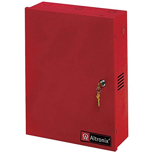 ALTRONIX AL1024ULMR 24VDC 10A Power Supply with 5 Fuses - Red Enclosure | Backup Power for Security Systems & Industrial Equipment