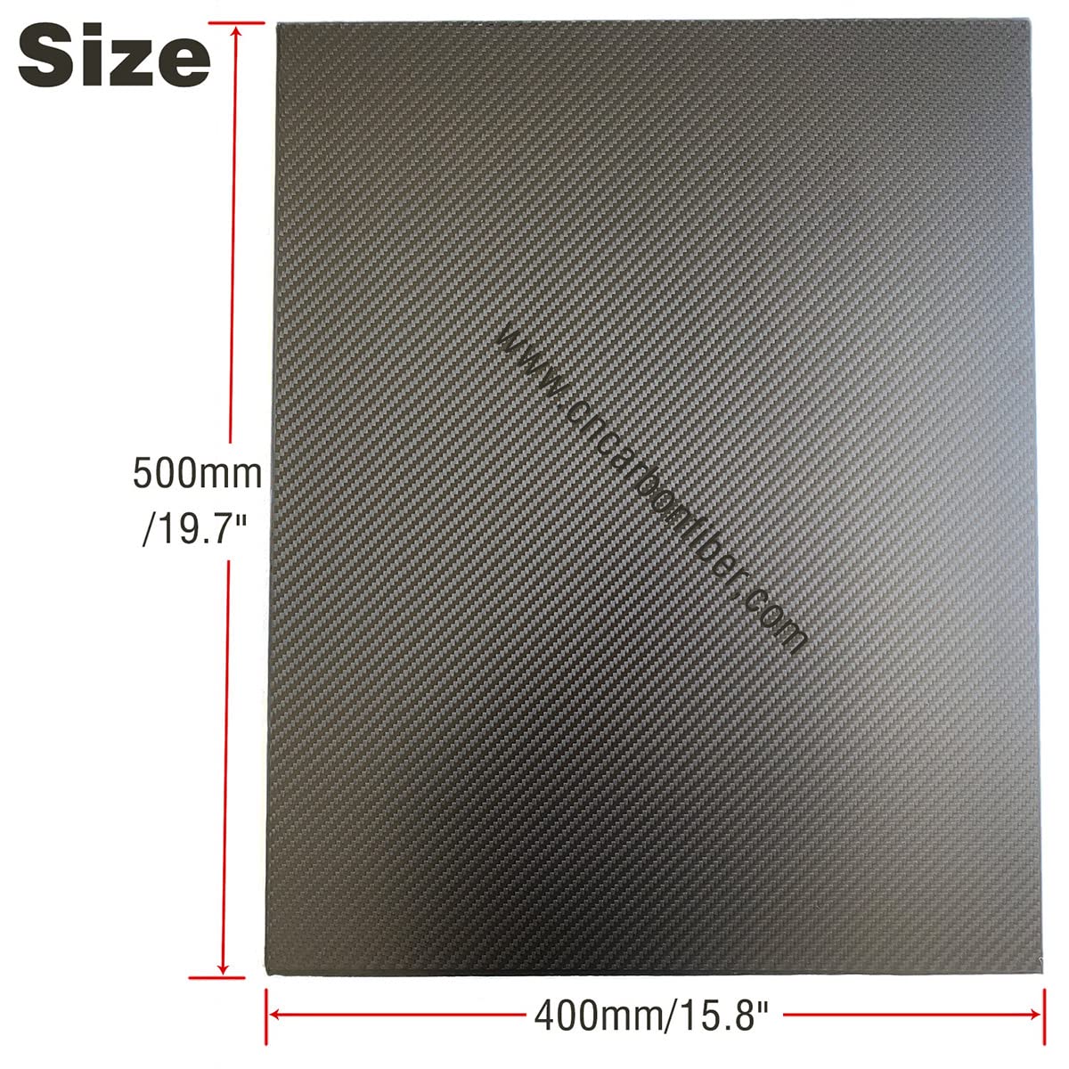 3K Carbon Fiber Sheet 3.0mm - 400x500mm Twill Matte Surface Panel | 1.5mm, 2.0mm, 2.5mm, 4.0mm Thickness Options | High Strength Lightweight Carbon Fiber Plate for Automotive, Aerospace & DIY Projects