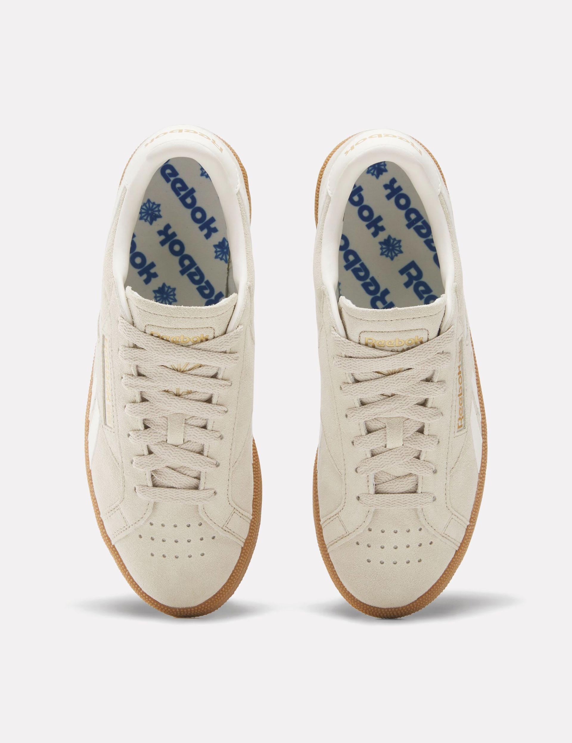Reebok Club C Grounds Classic Sneakers - Beige/Chalk/Gum for Men & Women | Vintage Tennis Shoes for Casual Wear & Street Style