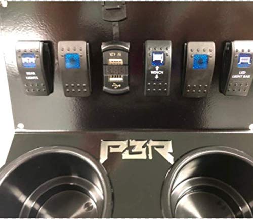 Honda Pioneer 1000-6 Switch Panel with Volt Meter, Rocker Switches & Dual USB Charger - Midnight Edition - Perfect for Off-Roading, Camping & Accessory Upgrades