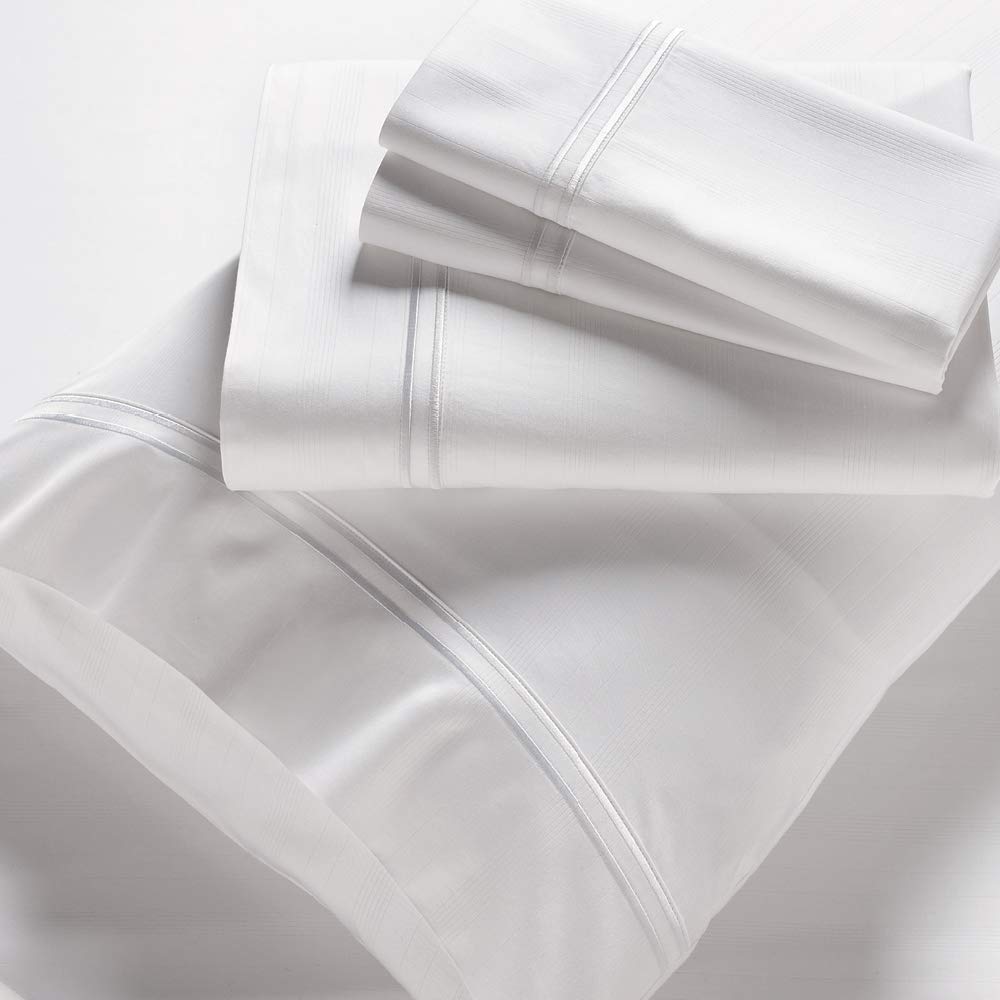 PureCare Elements Rayon from Bamboo Sheet Set - Full Size, White - Breathable & Hypoallergenic Bedding with Deep Pocket Fitting & Enveloping Pillowcases | Perfect for Hot Sleepers & Allergy Sufferers