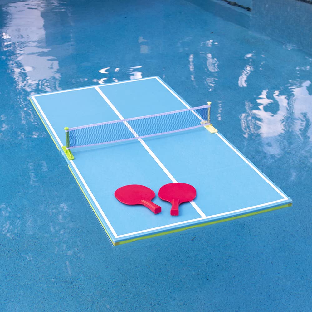 Pool Tennis Set for Two - Floating Pool Table Game with 2 Paddles & Ball - Fun Water Sports Equipment for Pool Parties, Backyard Fun & Summer Activities