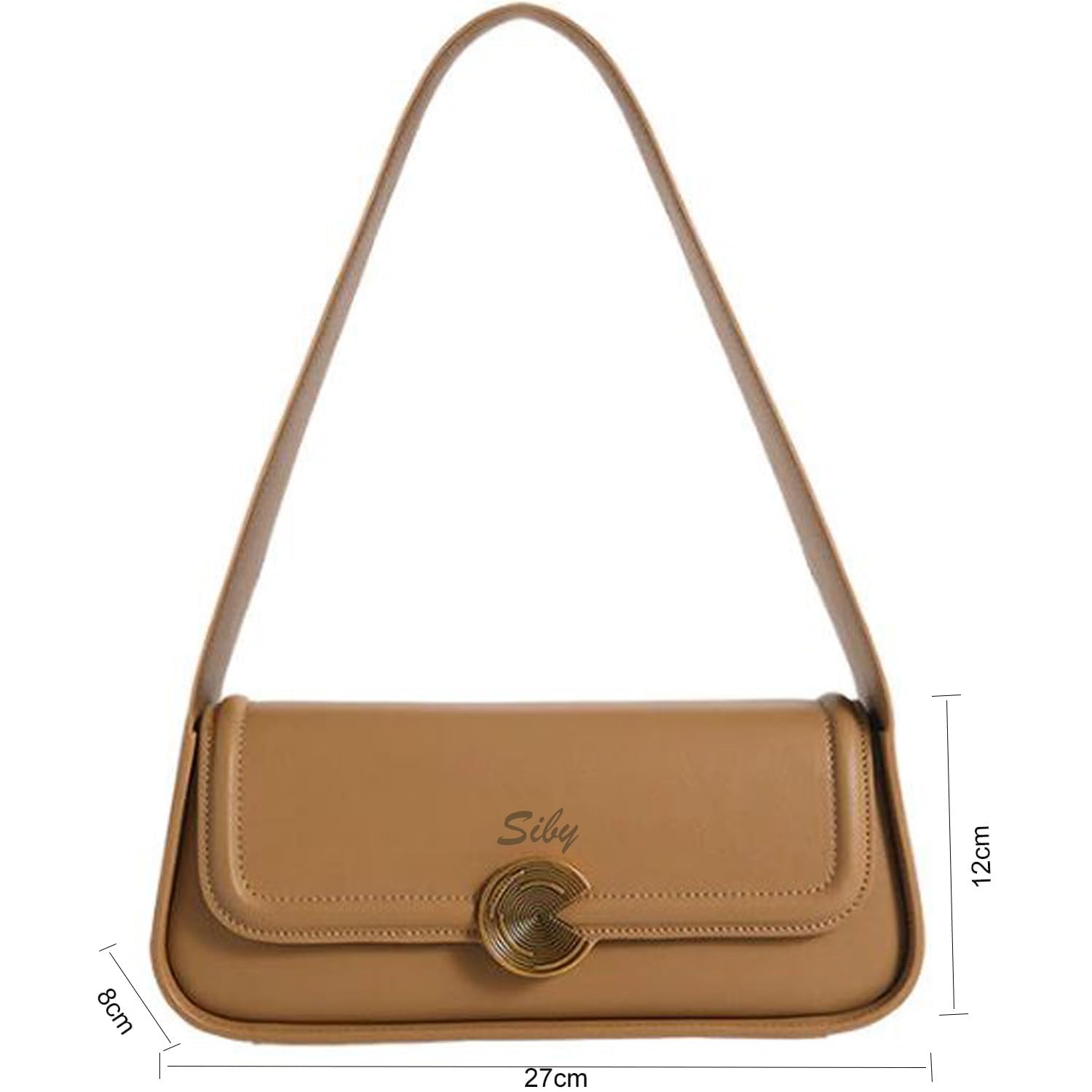 SIBY Women's Genuine Leather Shoulder Bag - Adjustable Crossbody Purse with Secure Lock | Stylish Mini Handbag for Work, Travel & Date Night | Fashionable Tote for Women & Girls | Perfect for Office, Shopping & Evening Events