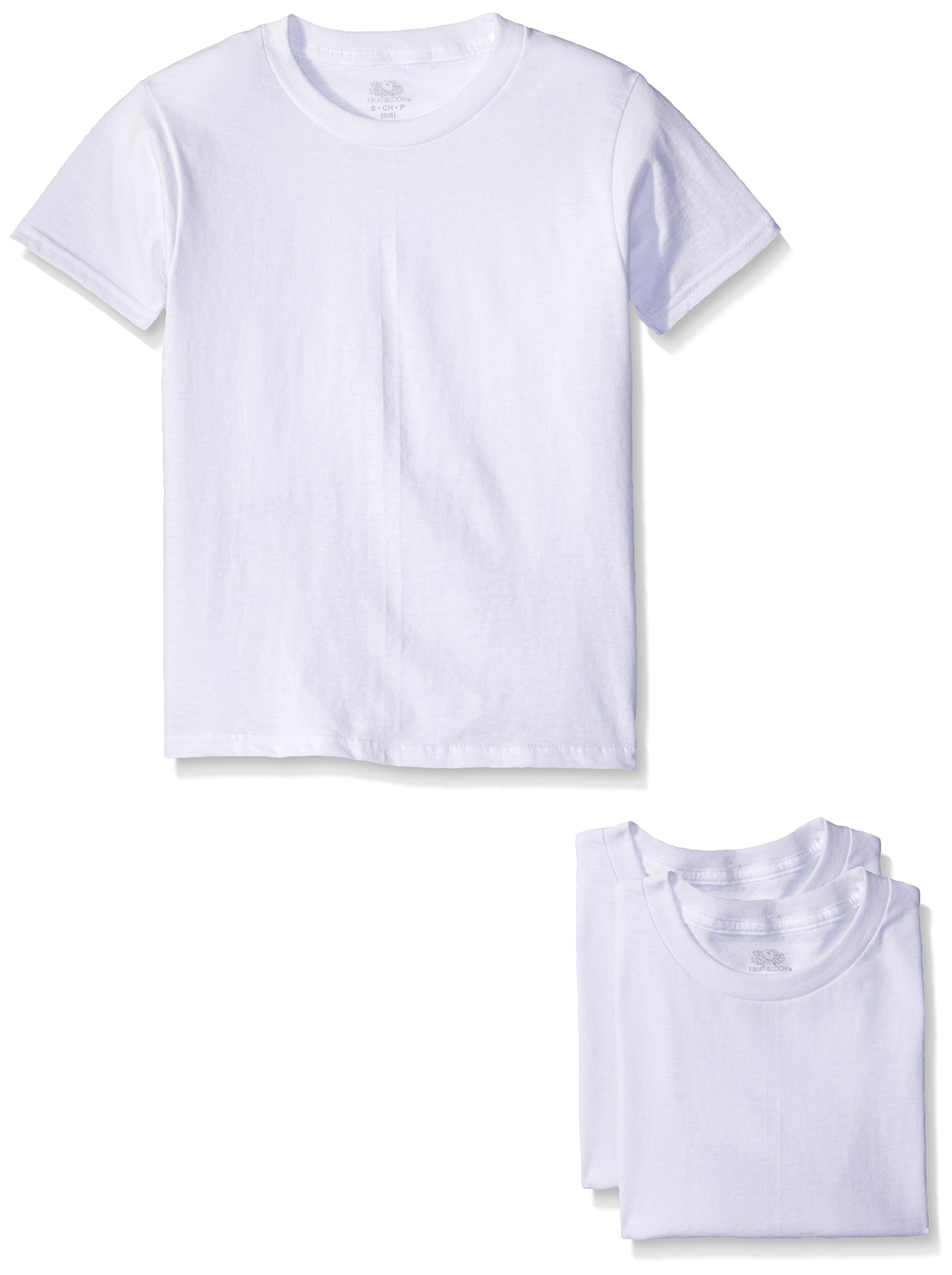 Fruit of the Loom Boys' Big Boys' & Toddler Boys' Crew Neck T-Shirts (Pack of 3) - Soft Cotton Tees for School, Play & Everyday Wear