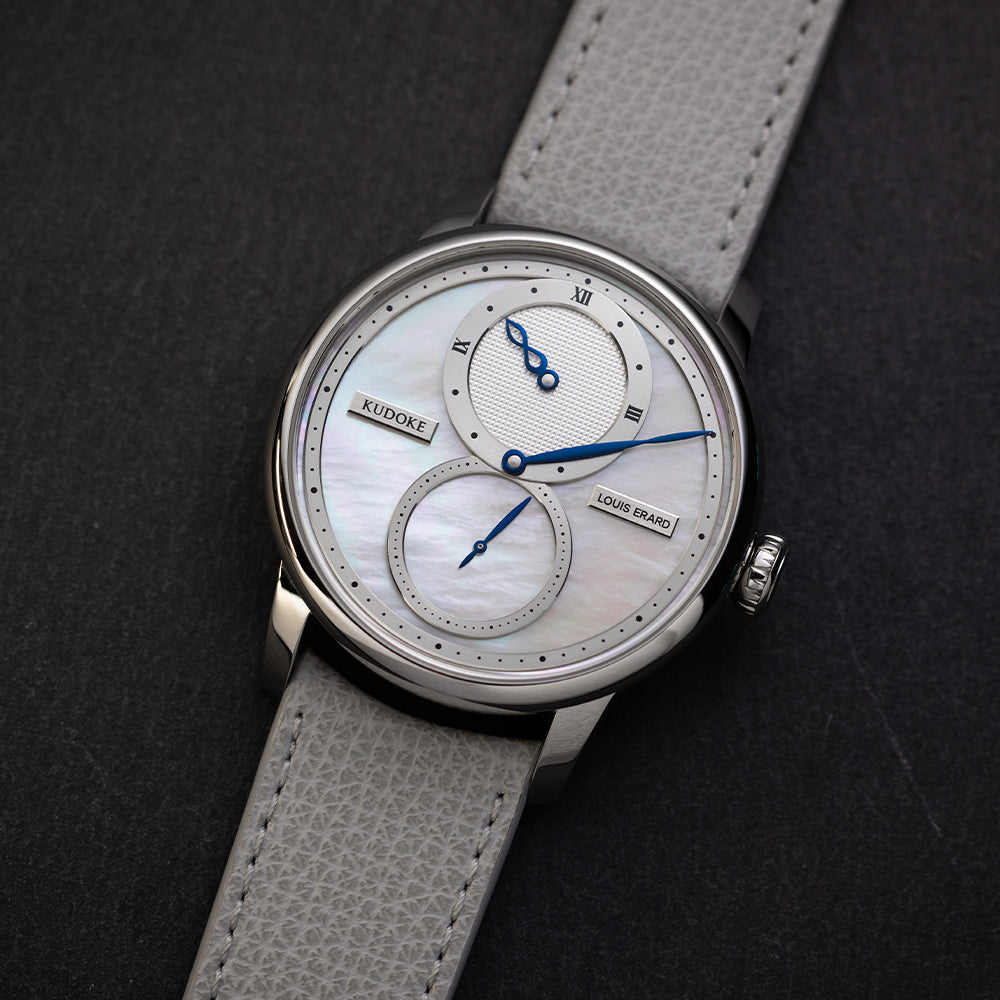 Louis Erard x KUDOKE Le Régulateur 42mm Mother of Pearl Watch - Luxury Swiss Automatic Timepiece for Men, Dress Watch for Business & Formal Occasions