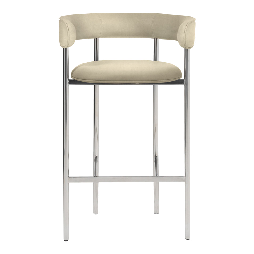 Modern Wooden Counter Stool with Arms - Adjustable Height Bar Stool for Kitchen Island, Breakfast Nook & Home Bar - Comfortable Dining & Seating Solution