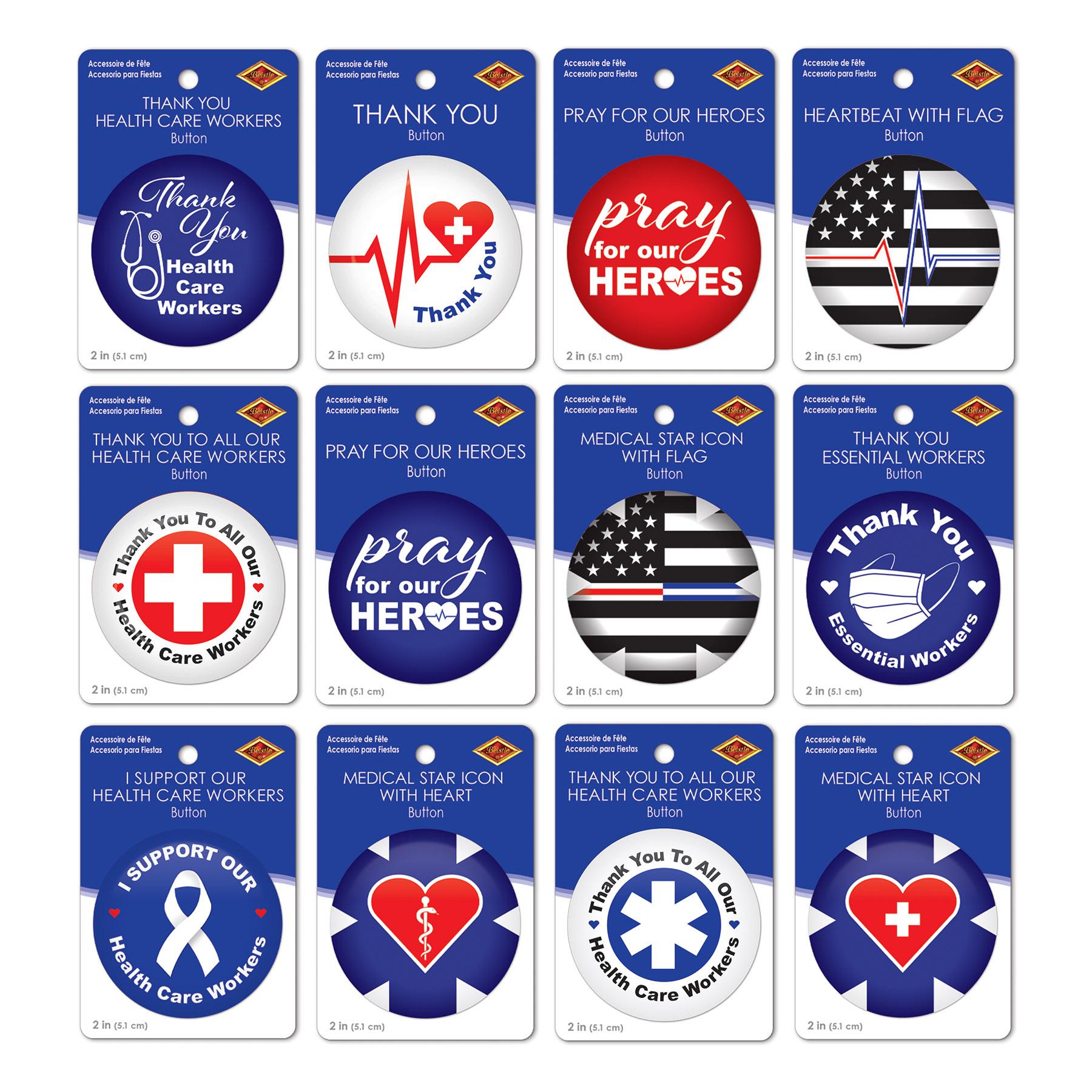 Beistle 108-Piece Frontline Appreciation Counter Display Set - Perfect for Healthcare Worker Recognition, Teacher Appreciation & First Responder Gifts