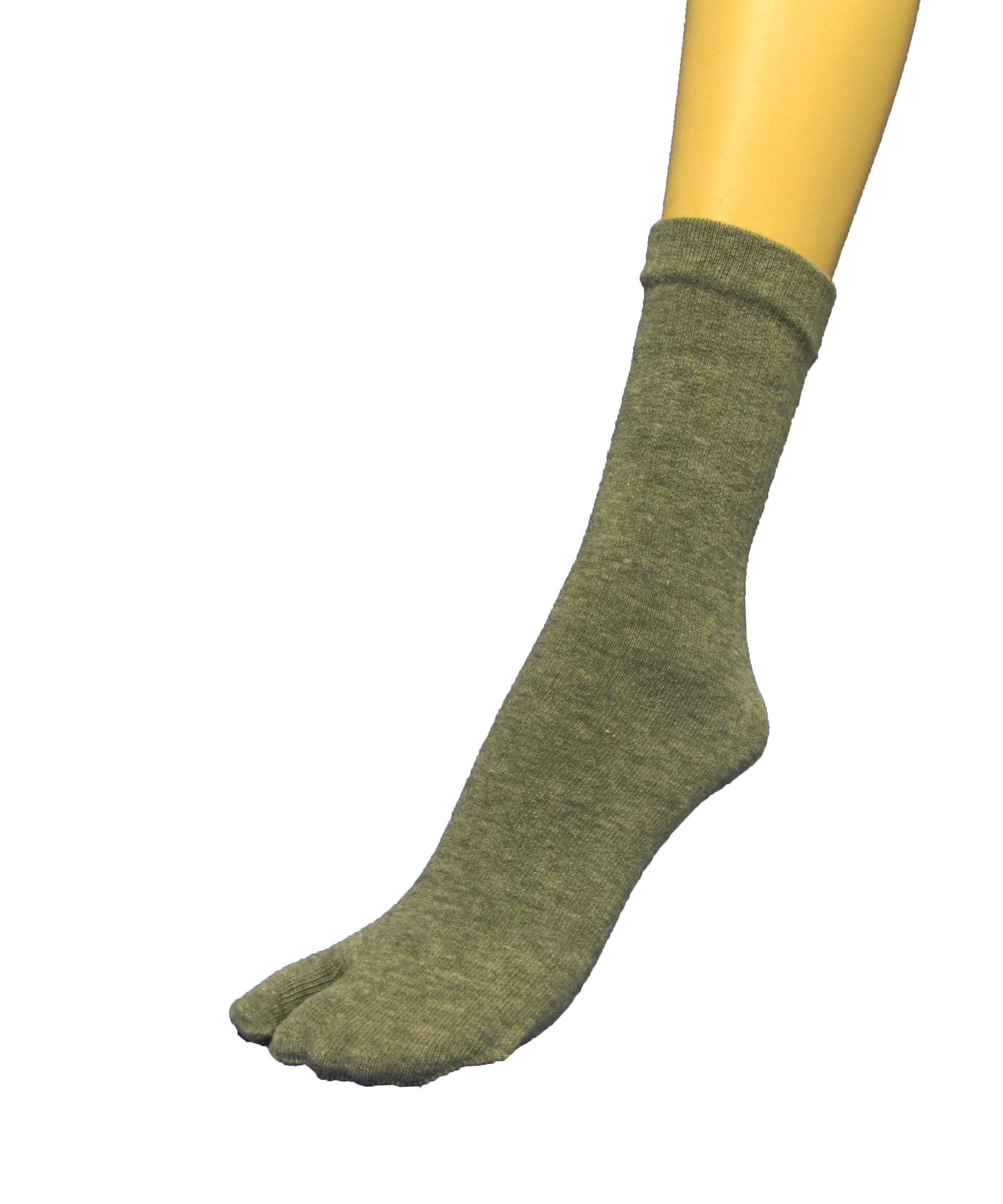 COUVER Men's Split Toe Flip Flop Socks - Quarter to Midcalf Tabi Big Toe Socks for Yoga, Martial Arts & Indoor Comfort Wear