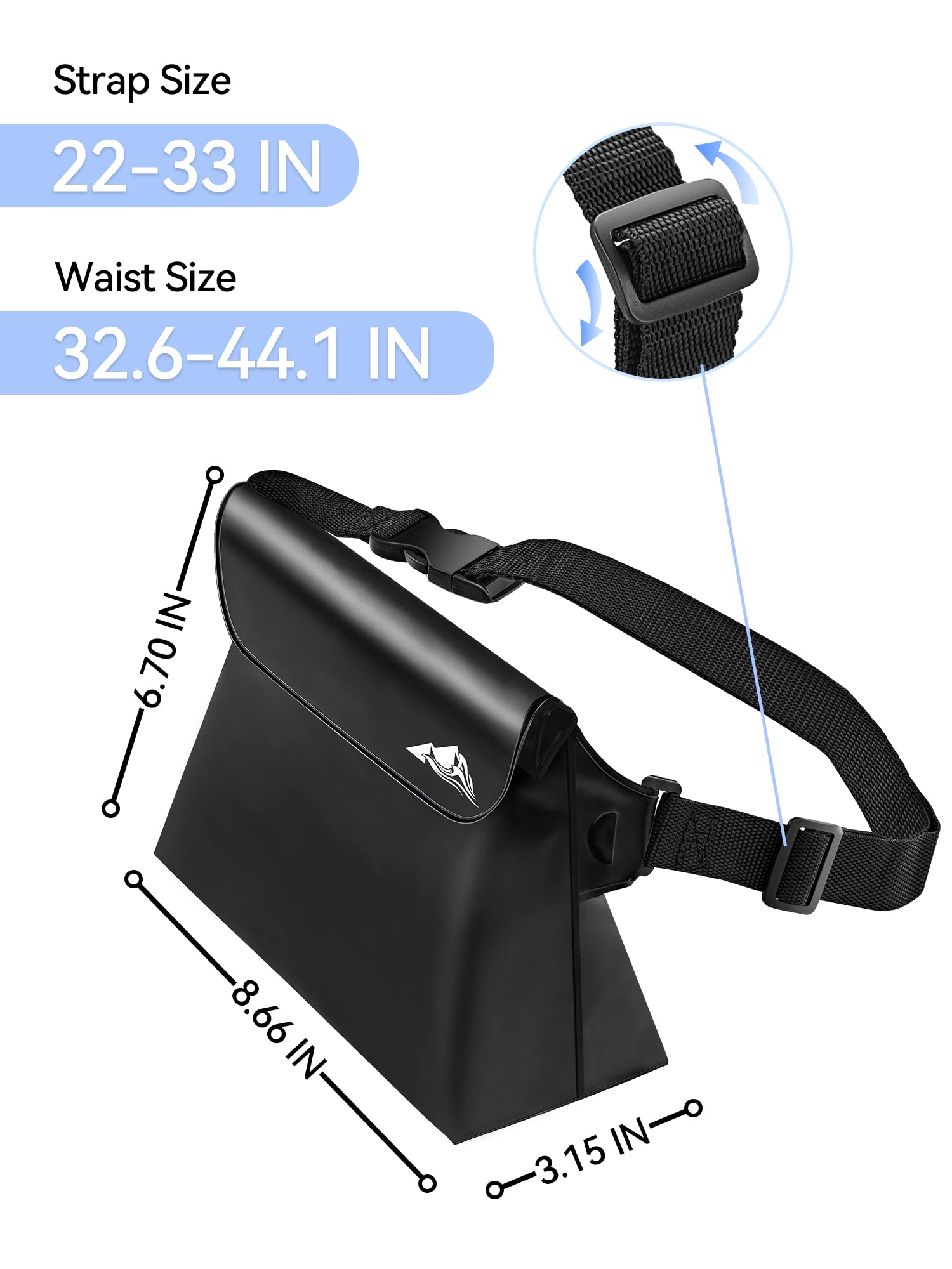 HEETA 2/3/4 Pack Waterproof Phone Pouch with Waist Strap - Touchscreen Compatible Dry Bag for iPhone & Samsung - Adjustable Waist Belt for Kayaking, Swimming, Beach, Boating, Fishing & Water Sports - Keep Phone Safe in Pool, Surfing & Outdoor Activities