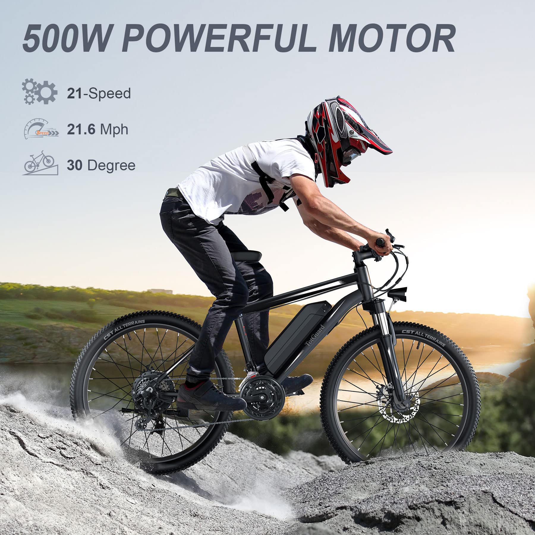 Wooken 750W Electric Bike for Adults - 27.5