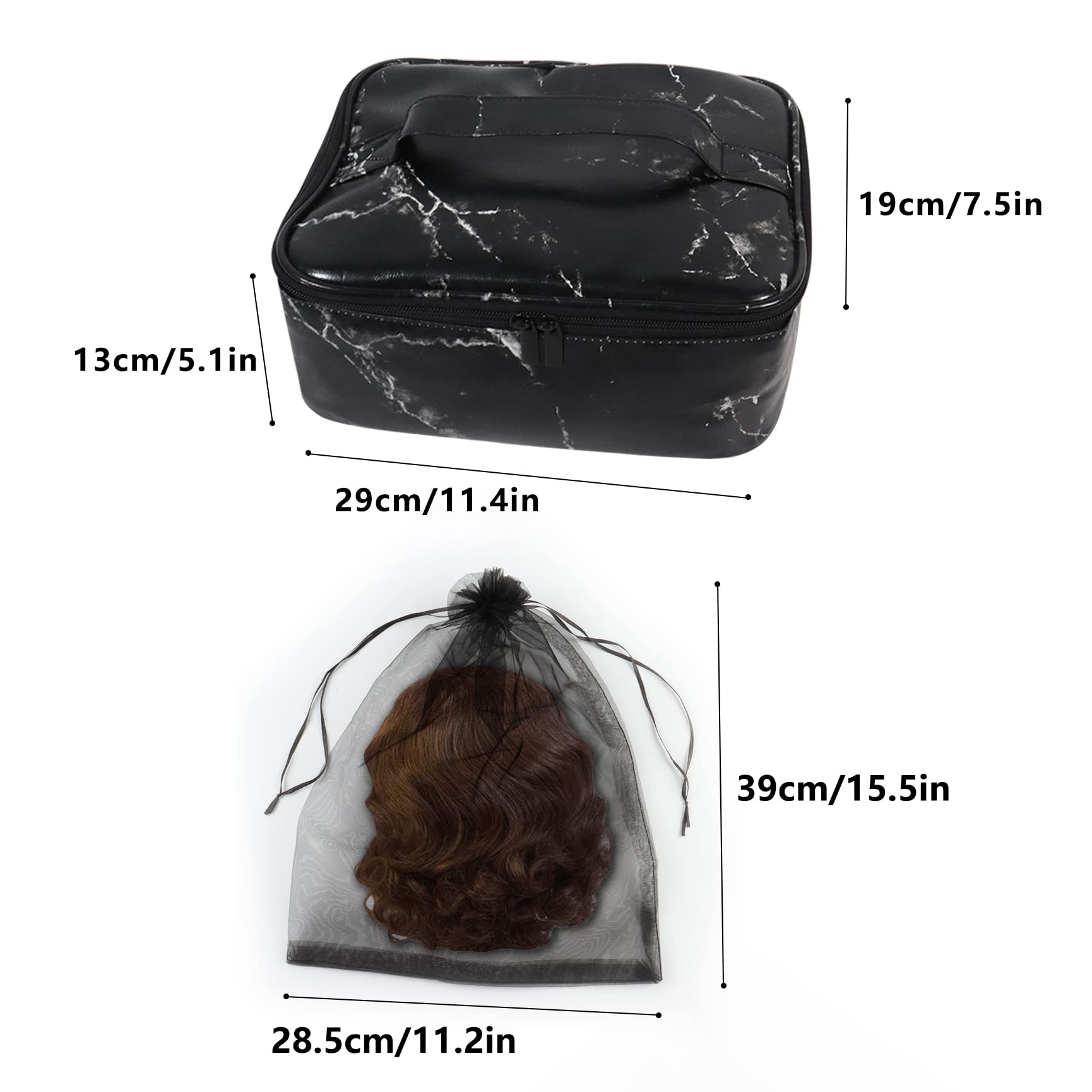 Premium Wig Storage Box - Portable Travel Case for Multiple Wigs & Hair Accessories - Durable Organizer for Men & Women - Perfect for Travel, Home Storage & Salon Use