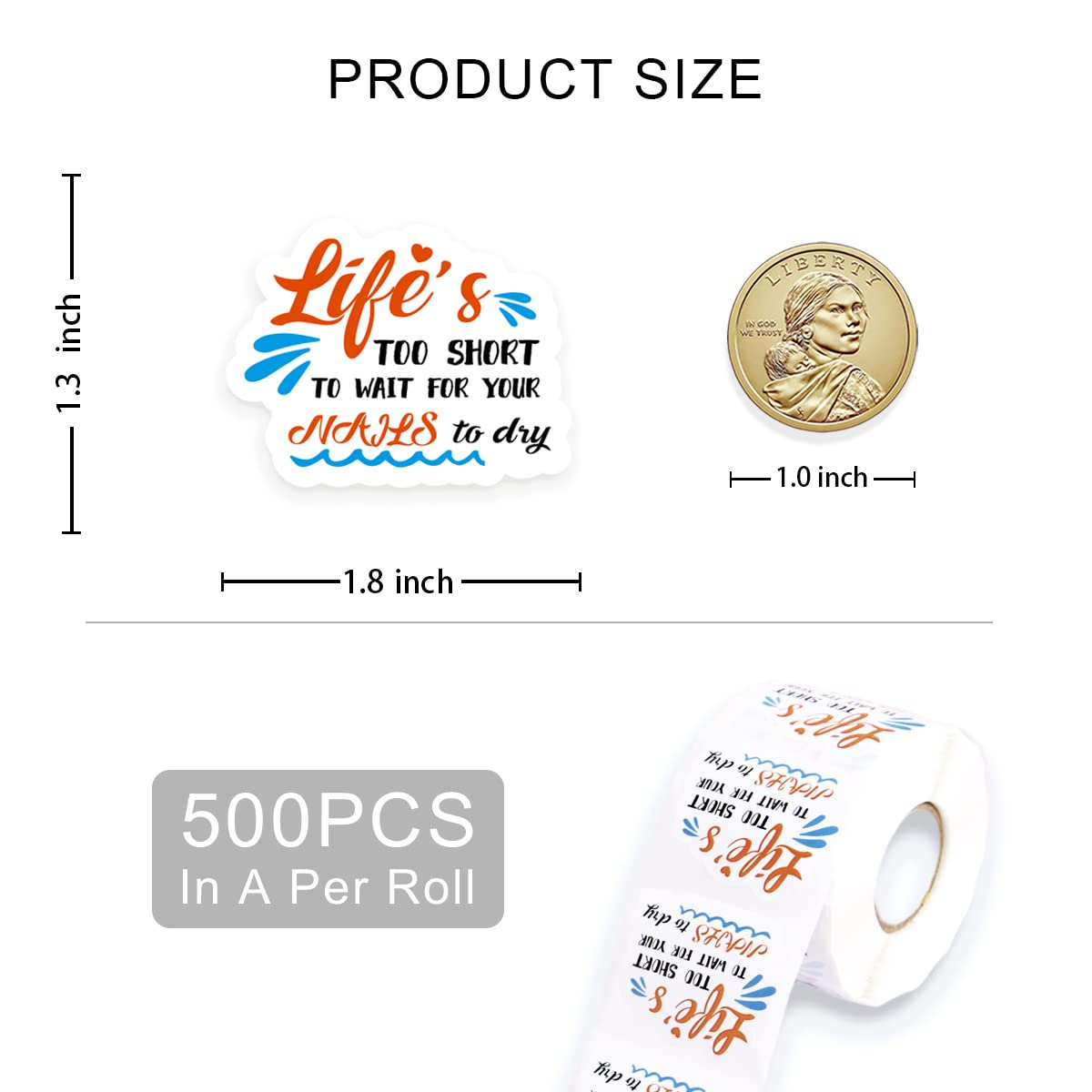 Cute Small Business Thank You Stickers - Waterproof Shipping Labels for Packages & Mail Envelopes - Motivational 'Life's Too Short' Design - Perfect for Etsy Sellers, Online Shops & Small Business Branding