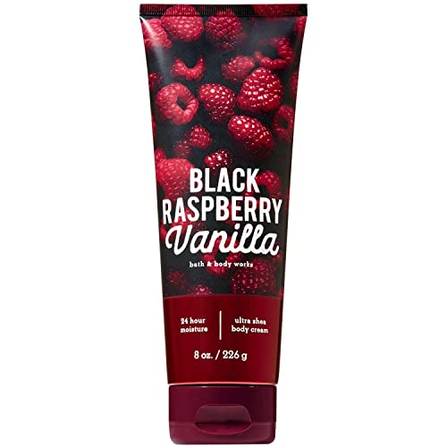 Bath & Body Works Black Raspberry Vanilla Triple Moisture Body Cream 8 oz - Ultra Hydrating Lotion for Dry Skin, Perfect for Daily Moisturizing & Nighttime Skincare Routine